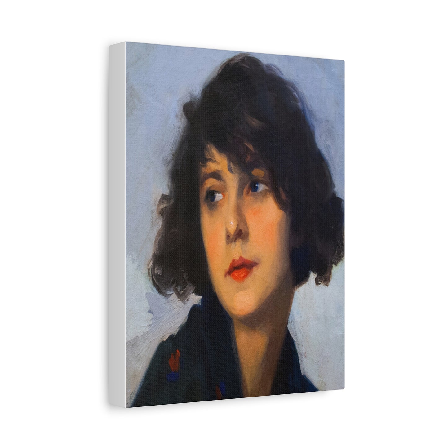 Mulher do chale verde (cropped) by Cyprien Eugene Boulet Matte Canvas Print — Stretched Wall Art