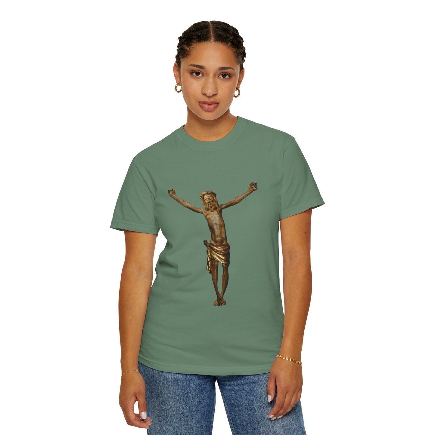 Unisex Christ on the cross Garment-Dyed T-shirt