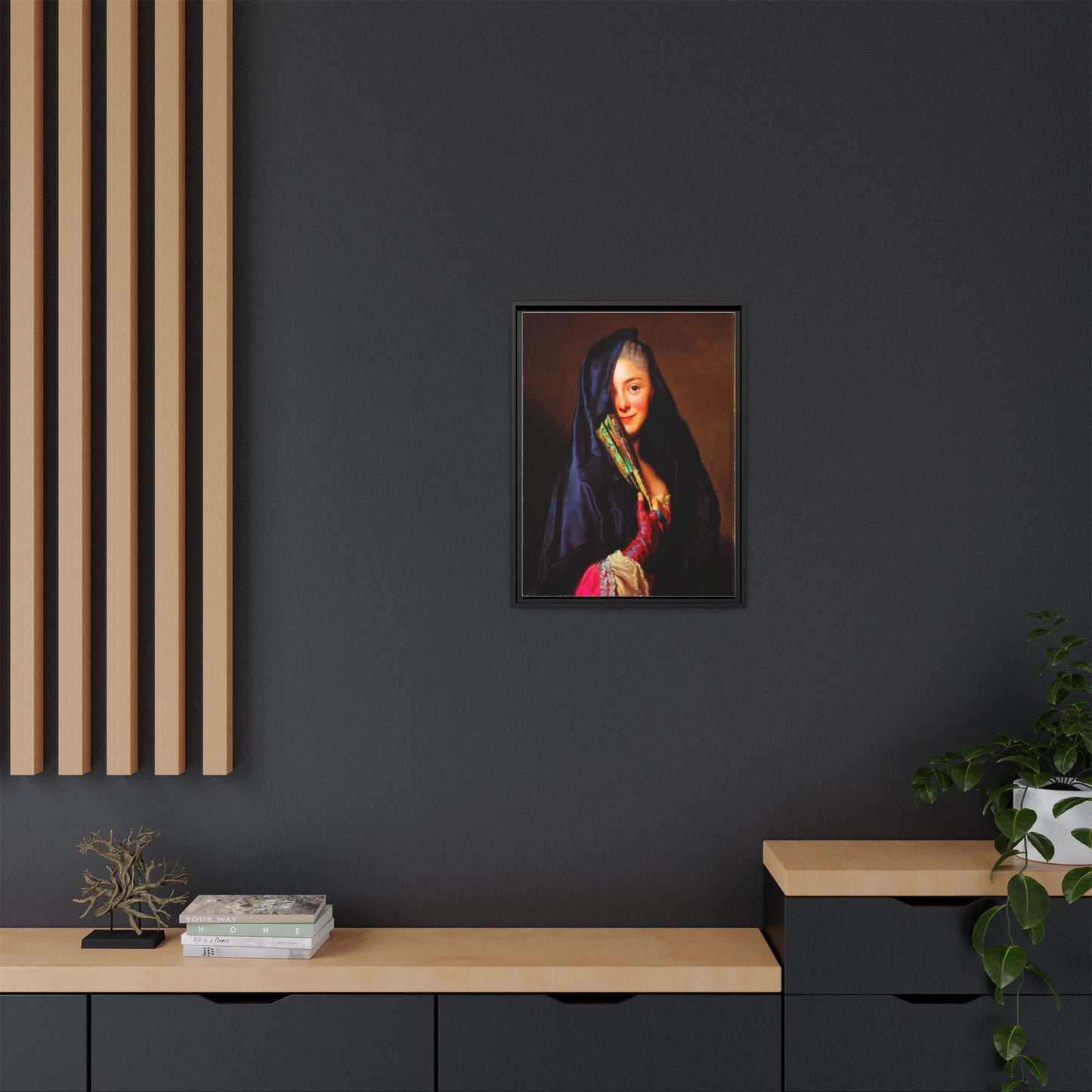 Framed Matte Canvas Wall Art — Classical Portrait Print