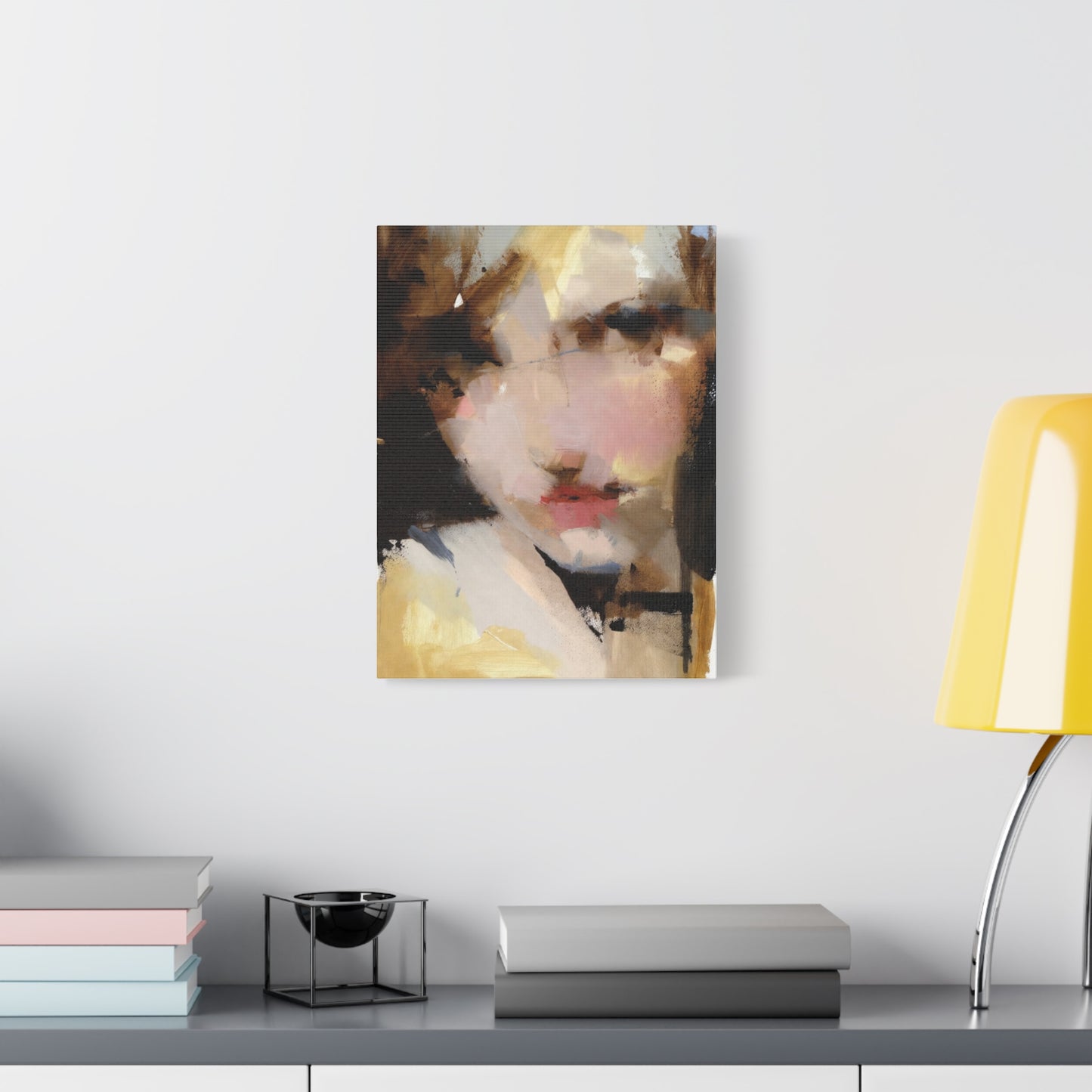 Abstract Portrait Matte Canvas Print — Modern Feminine Wall Art