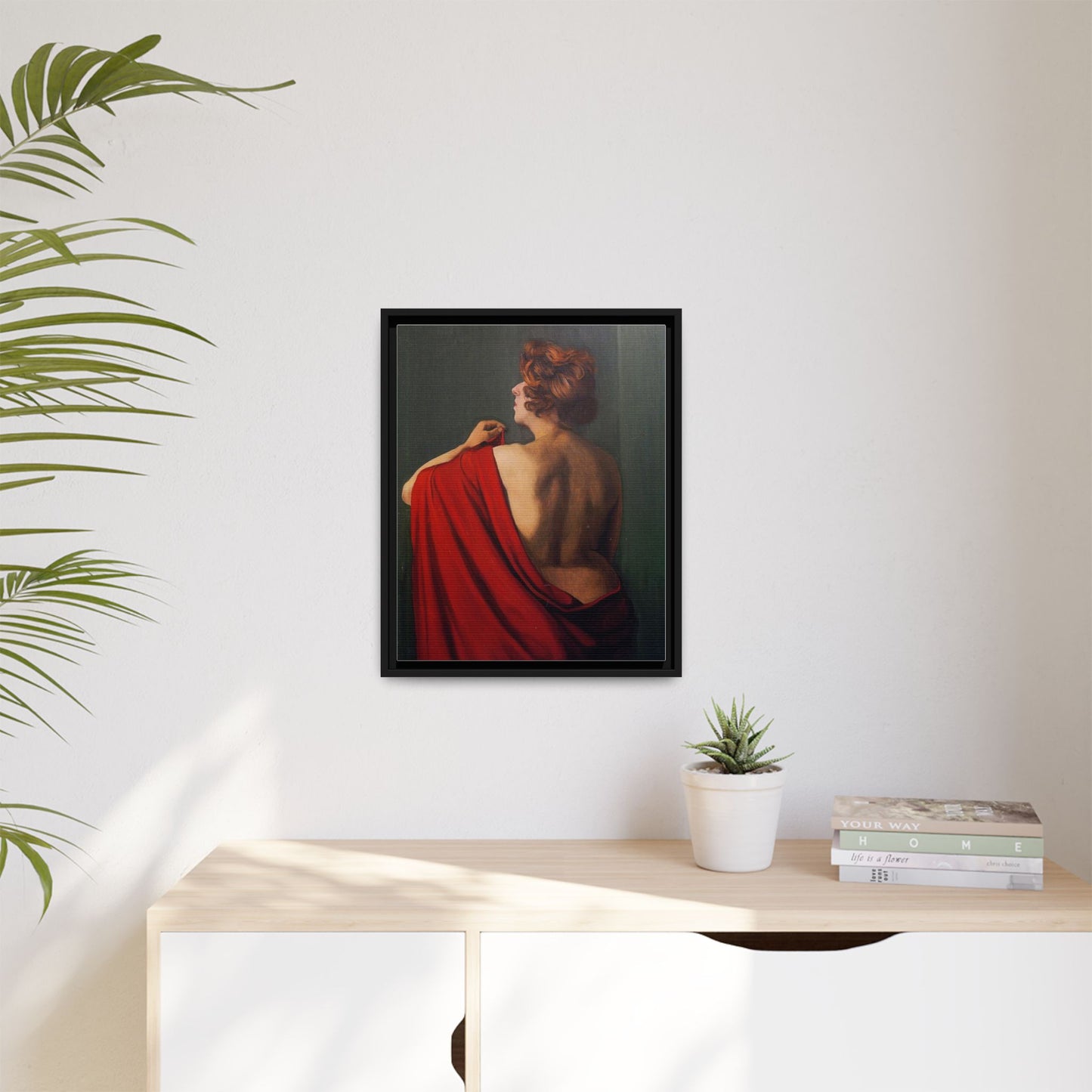 Femme au châle rouge by Félix Vallotton Framed Matte Canvas Wall Art Print