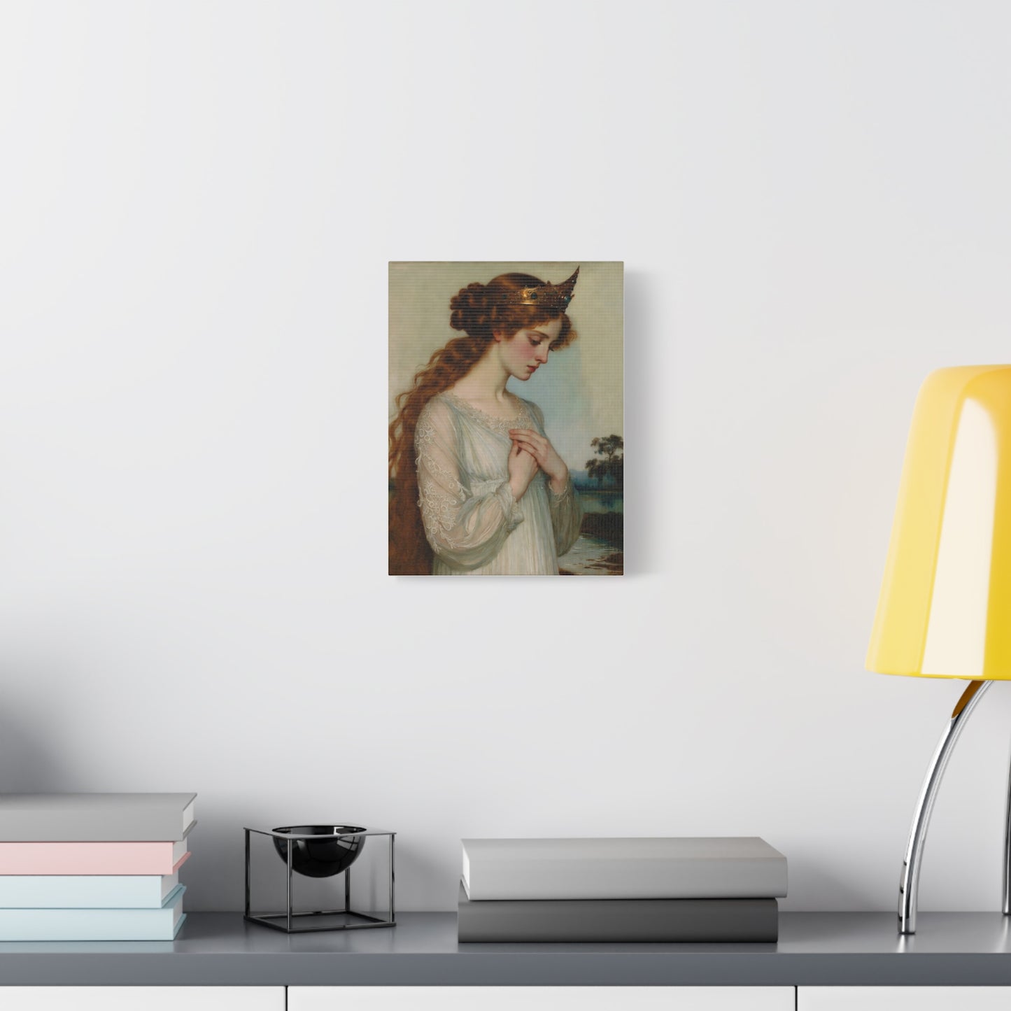 Vintage Romantic Princess Painting — Matte Canvas Wall Art