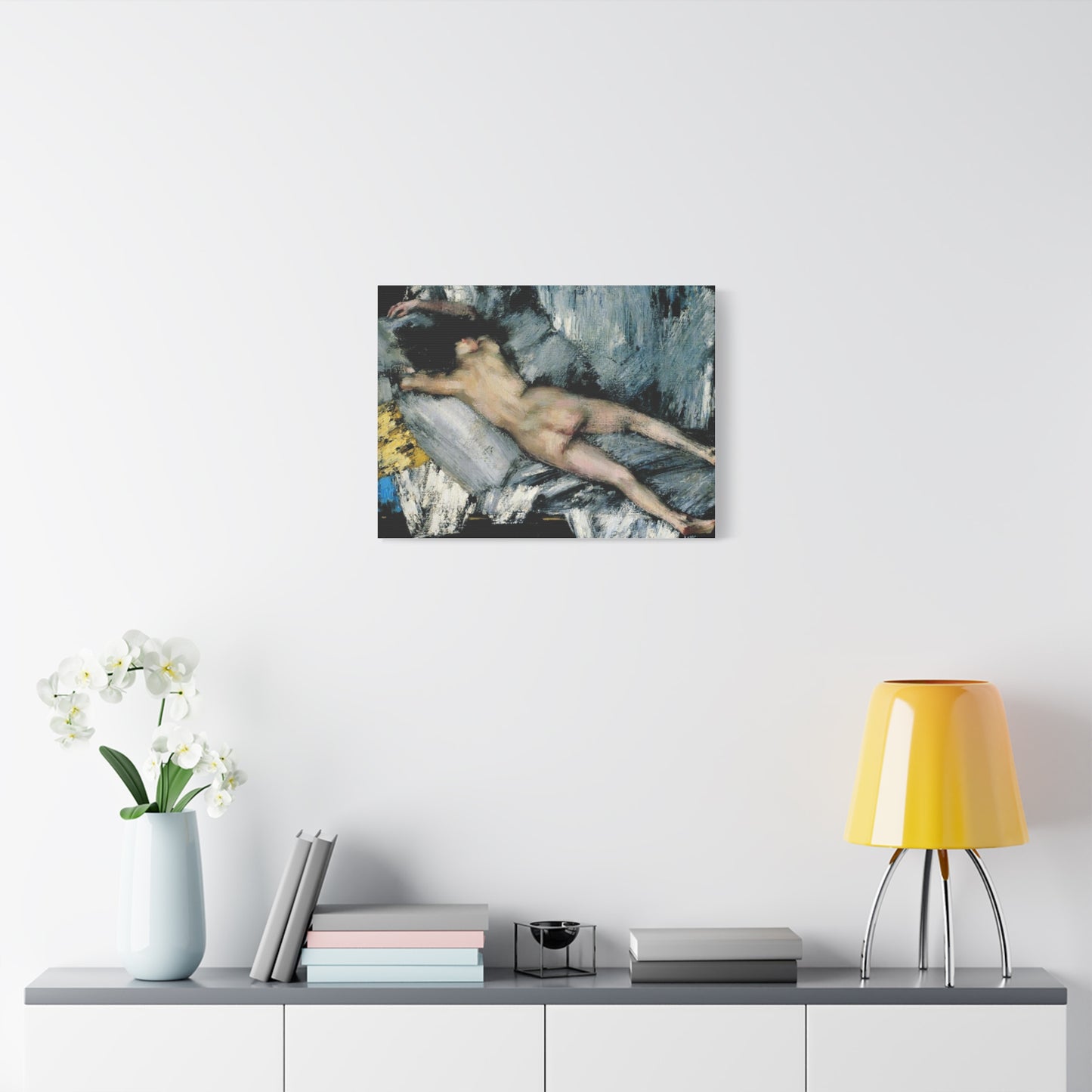 Nude in the Studio by János Vaszary Matte Stretched Canvas: Wall Art Poster