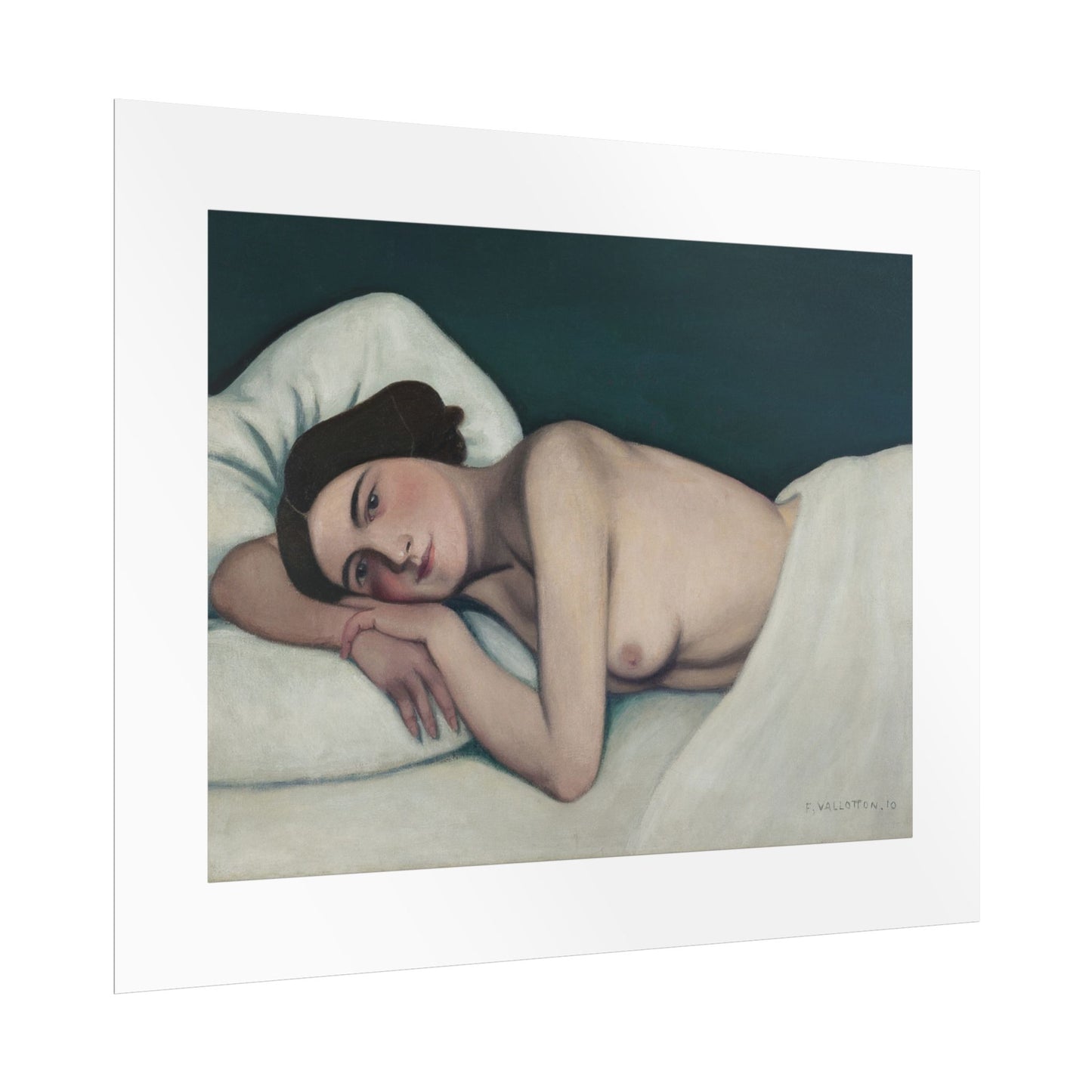Nu au lit by Félix Vallotto  Wall Art Print