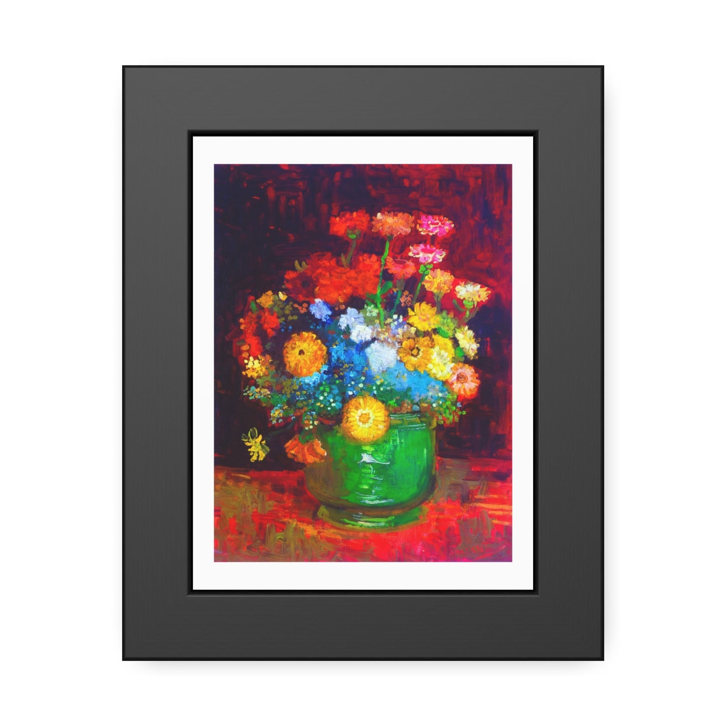 Framed Floral Poster — Colorful Bouquet Art Print
