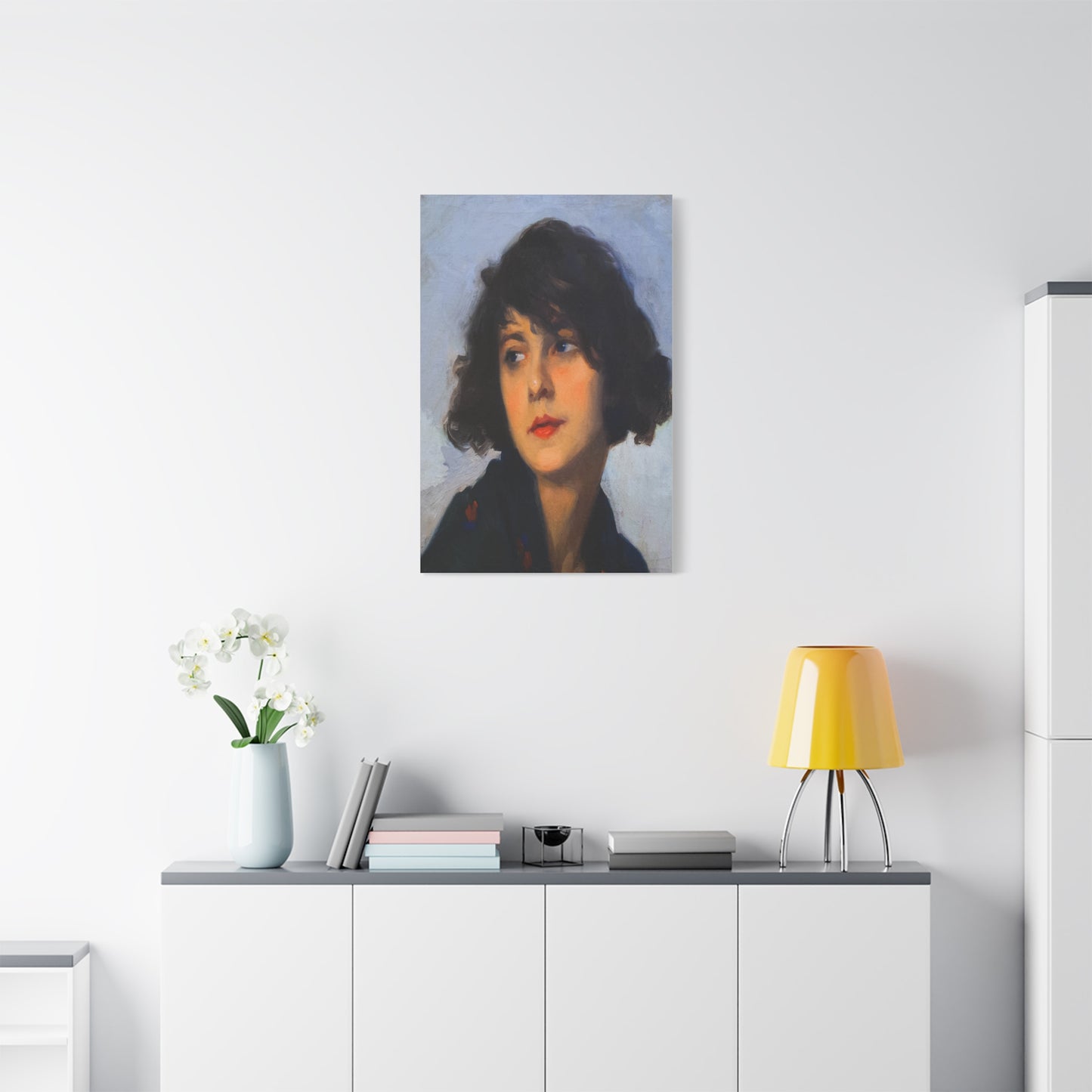 Mulher do chale verde (cropped) by Cyprien Eugene Boulet Matte Canvas Print — Stretched Wall Art
