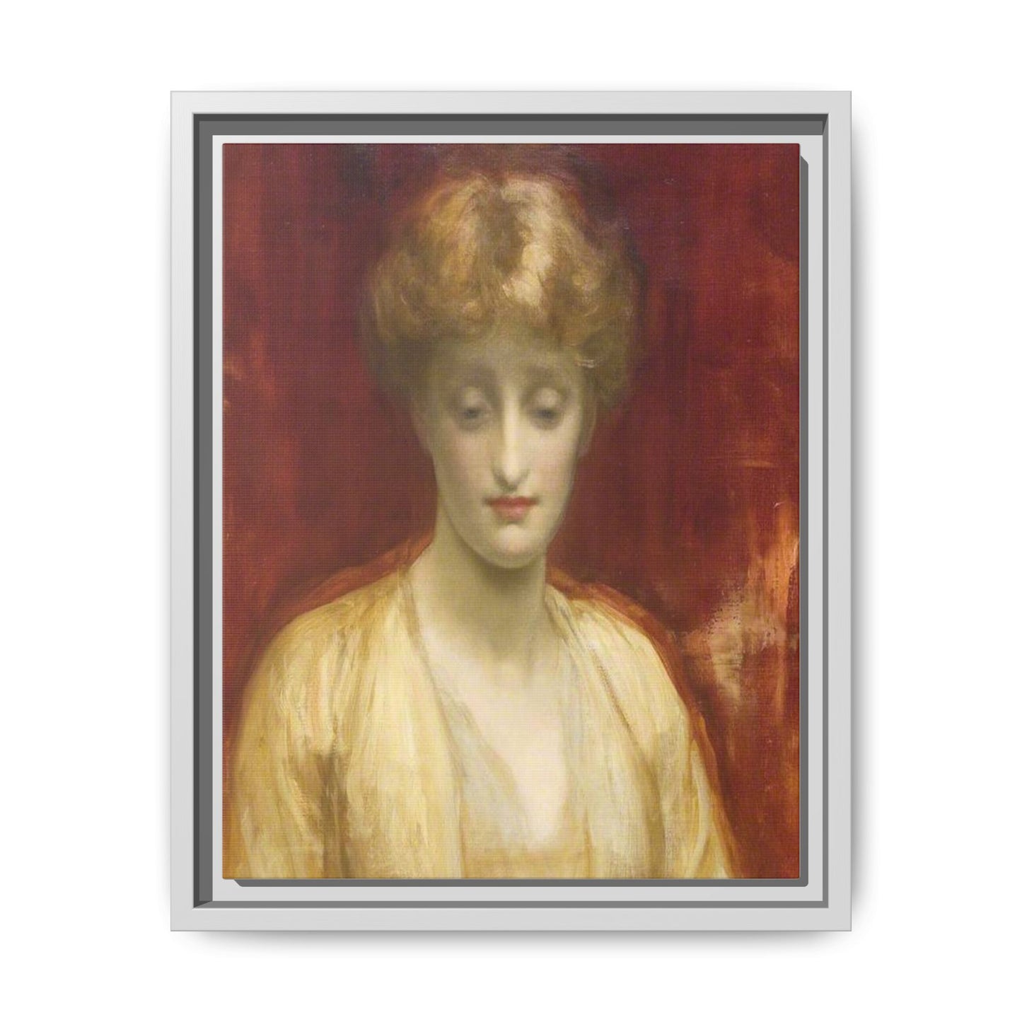 Mrs Williams by Lord Frederic Leighton Framed Matte Canvas Portrait Wall Art Print