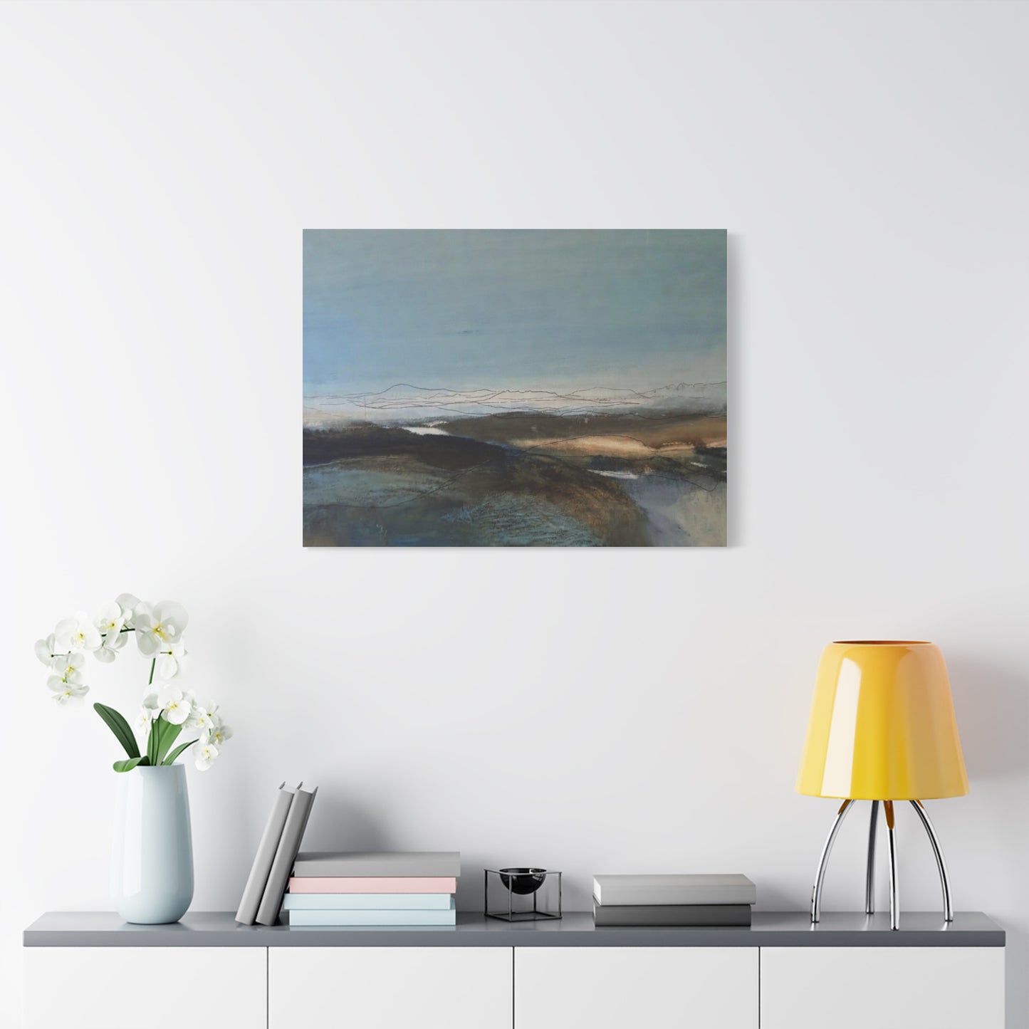 Blue landscape Matte Canvas, Stretched, 1.25"