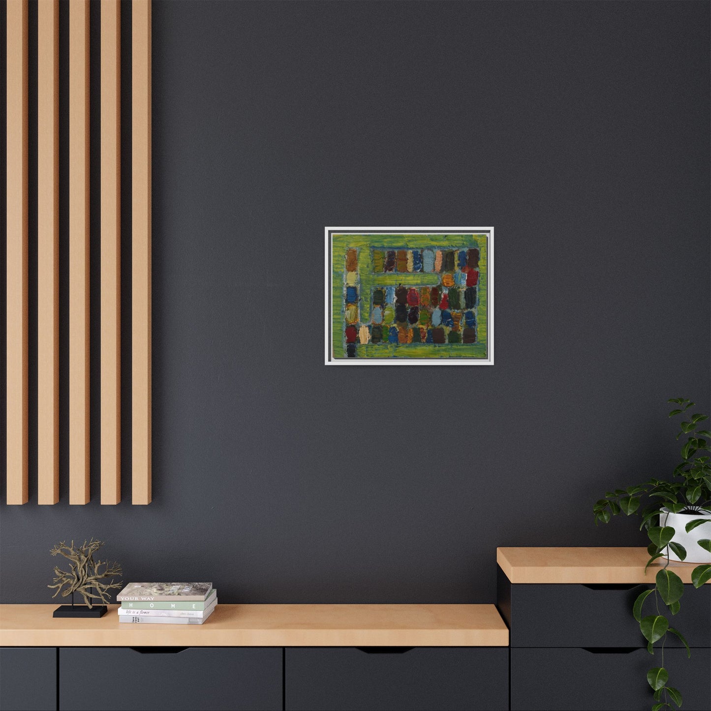 JMC-1970-3 by Jean-Michel Coulon Matte Canvas Framed Wall Art Print