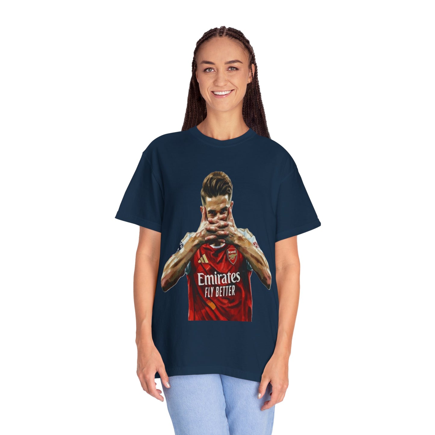 Soccer Celebration T-Shirt — Emirates 'Fly Better' Jersey Design