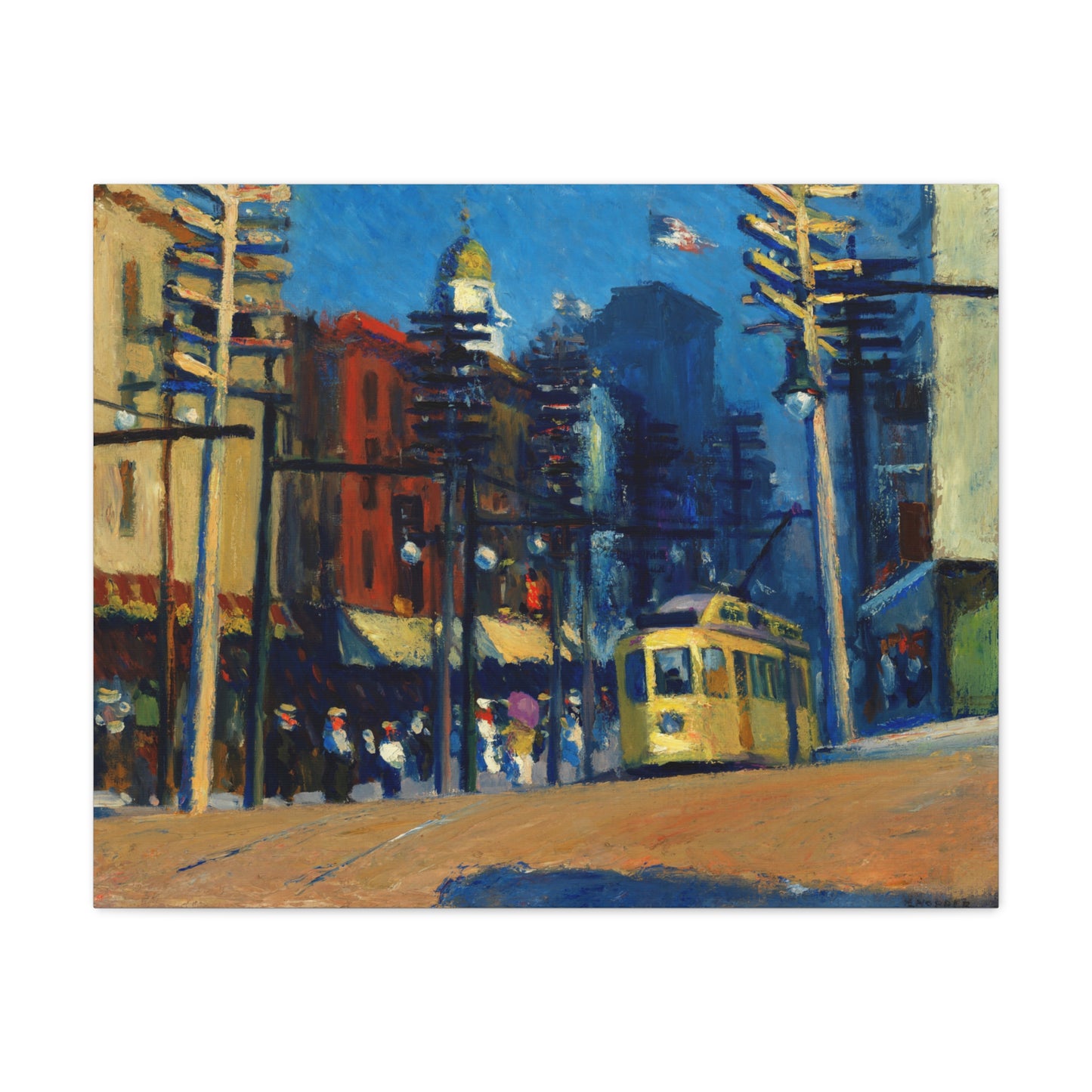 Yonkers by Edward Hopper Matte Canvas Wall Art Print