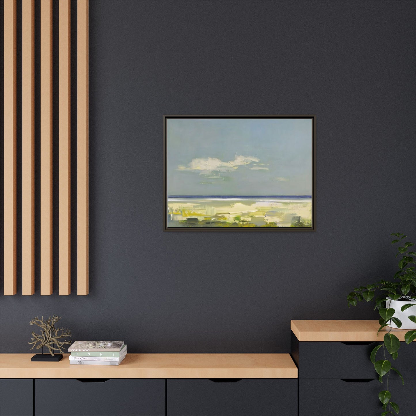 Coastal Calm Matte Canvas Framed Wall Art