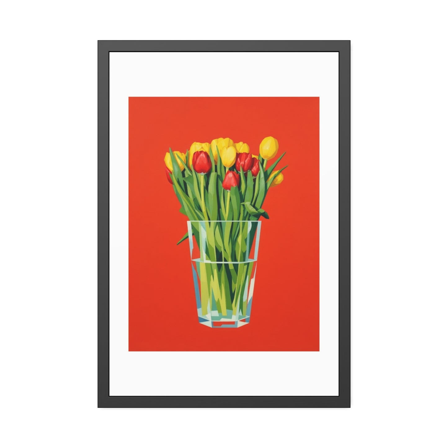 Tulip Bouquet Framed Poster — Bright Floral Wall Art