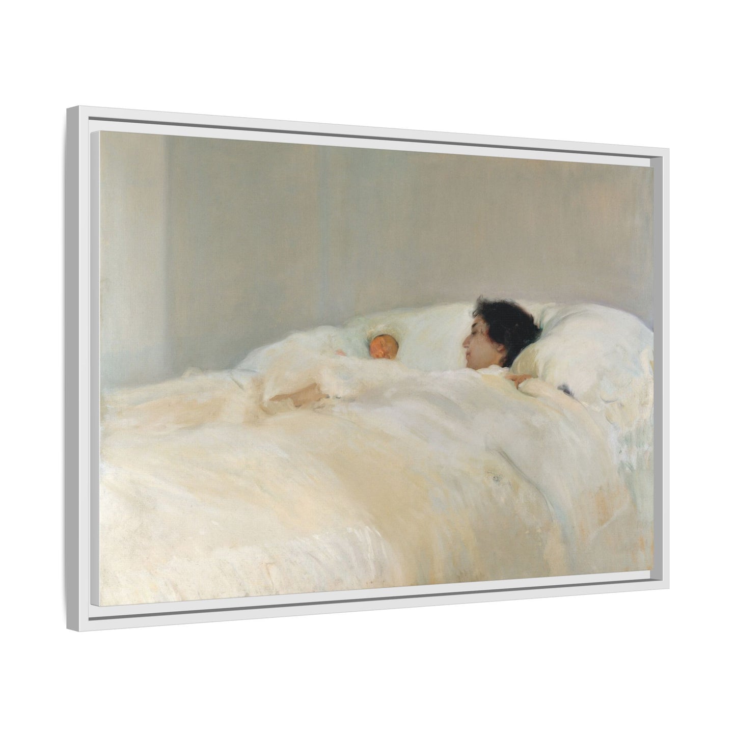 Mother by Joaquin Sorolla y Bastida Framed Matte Canvas Wall Art Print