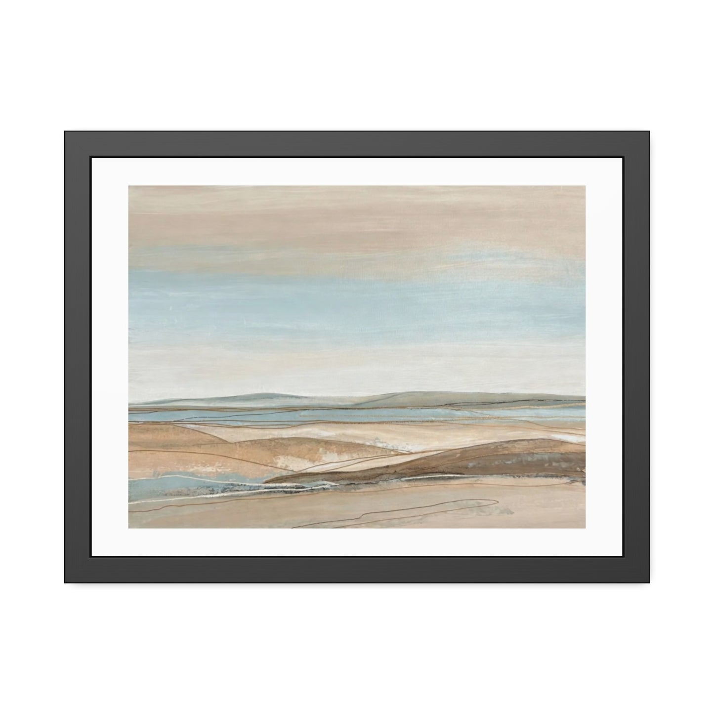 Coastal Pastel Landscape Framed Poster