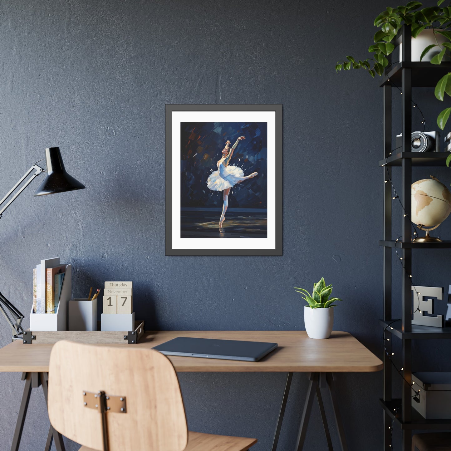 Ballet Dancer Framed Poster — Elegant Prima Ballerina Wall Art