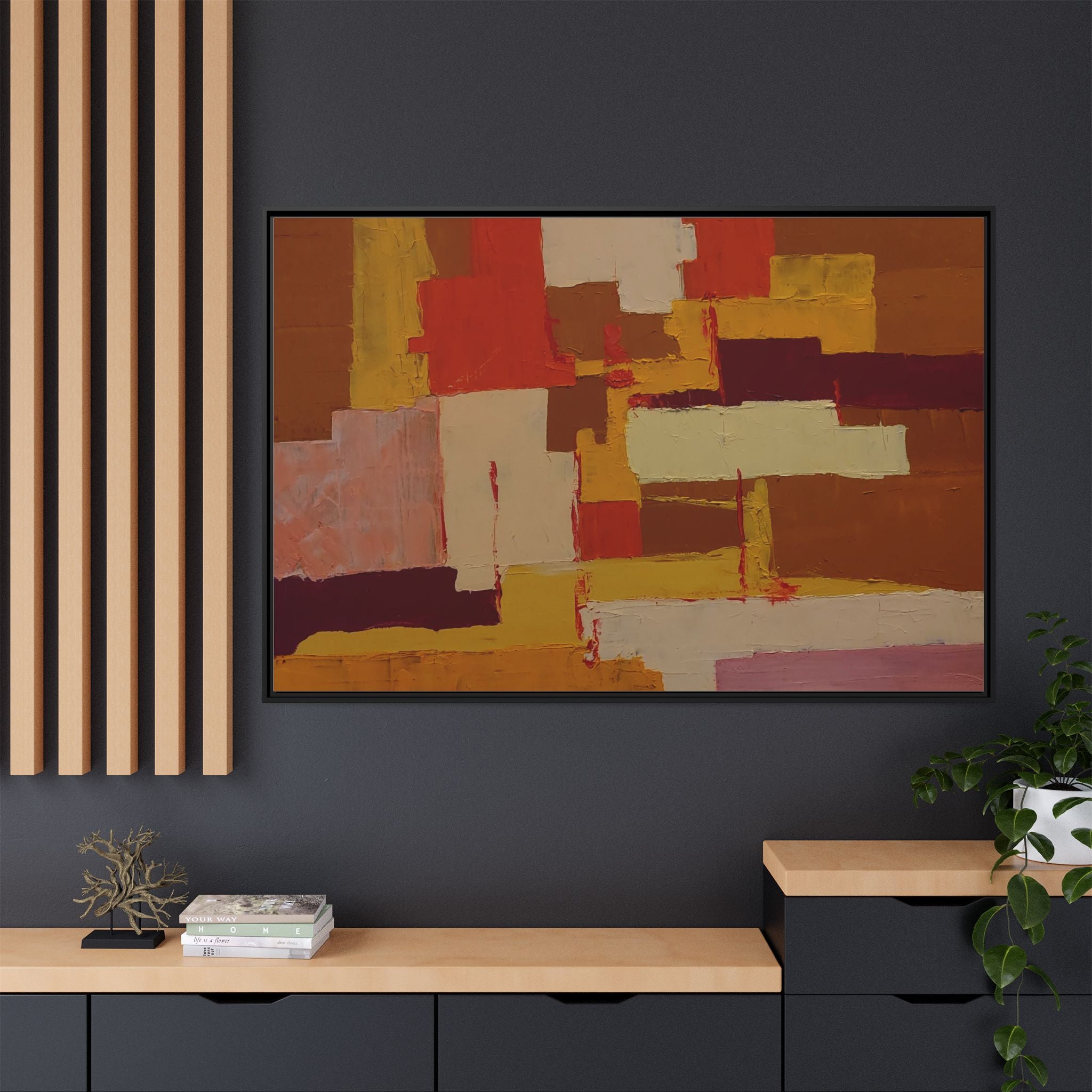 Tableau Confusion by Nicolae Calancea Framed Canvas Wall Art Print