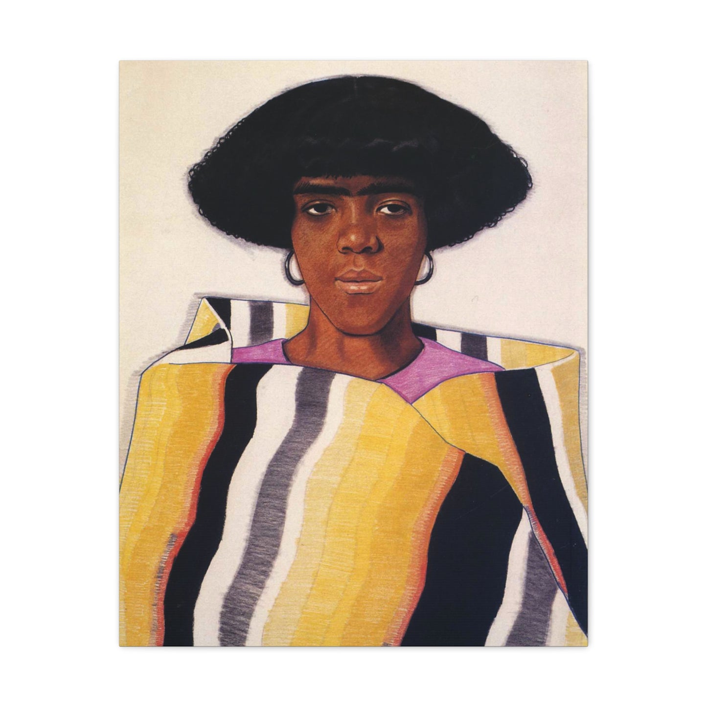 Portrait of an African American Woman by Winold Reiss Portrait Canvas Print — Matte Stretched