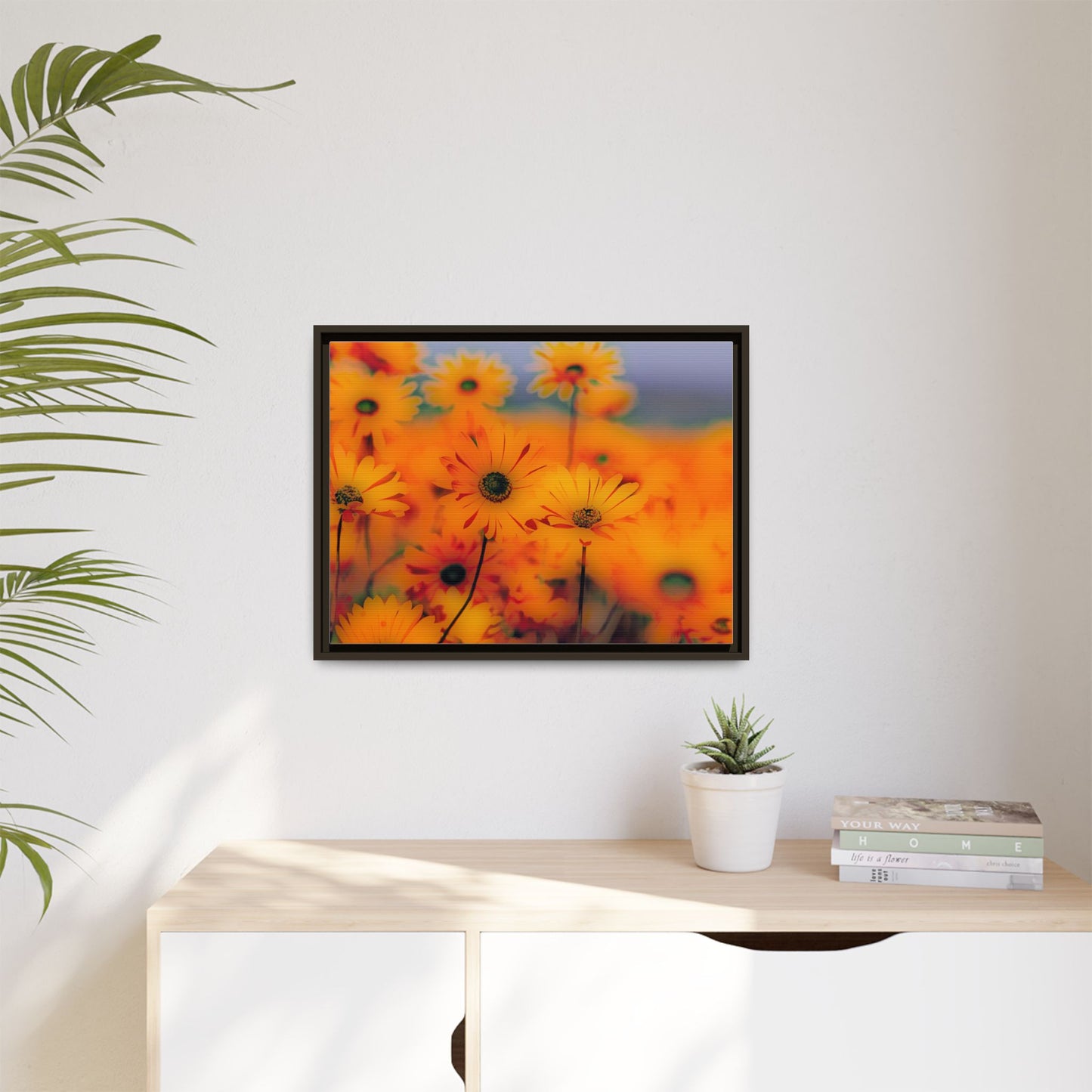 Bee Garden by Norman Barrett Framed Matte Canvas Wall Art Print