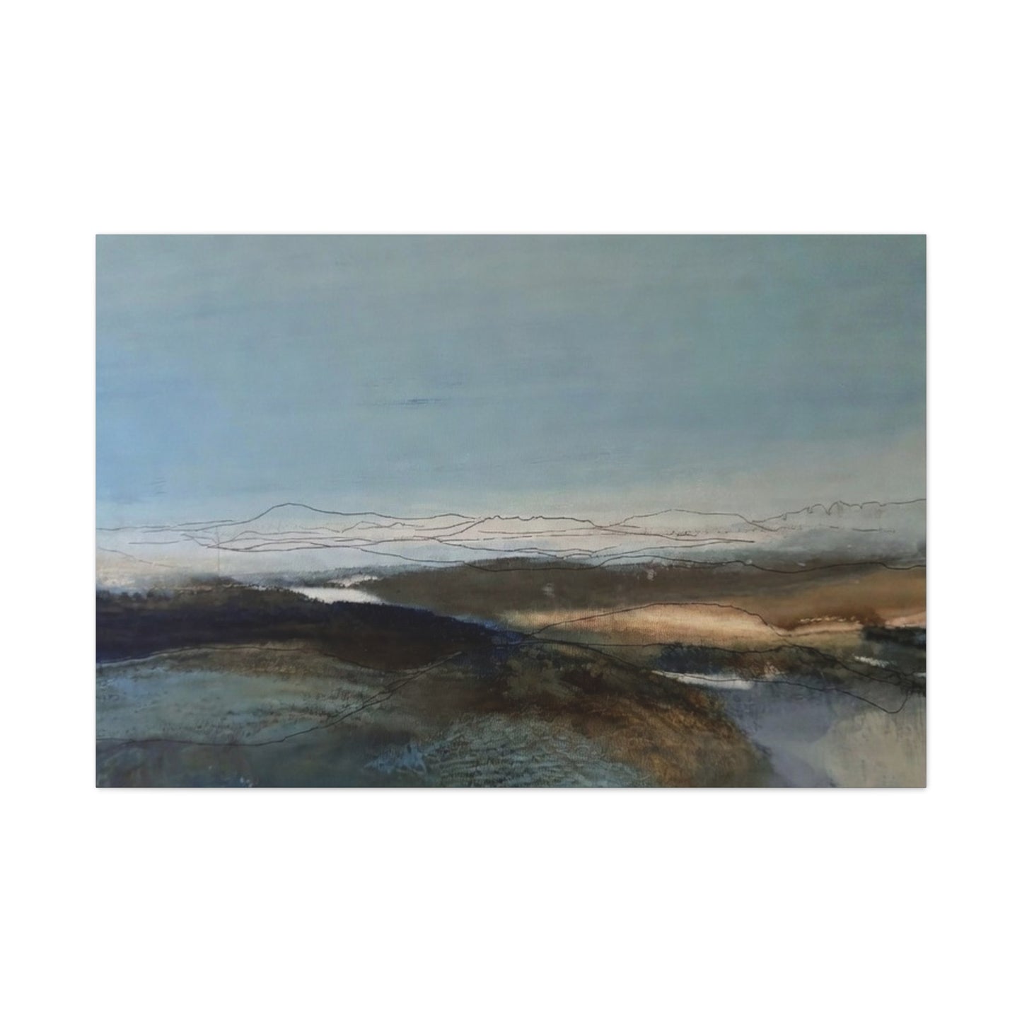 Blue landscape Matte Canvas, Stretched, 1.25"