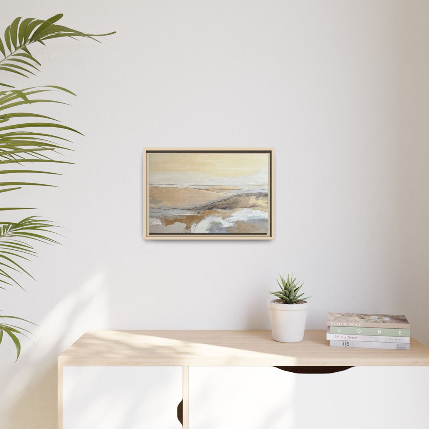 Framed Abstract Coastal Landscape Matte Canvas Wall Art
