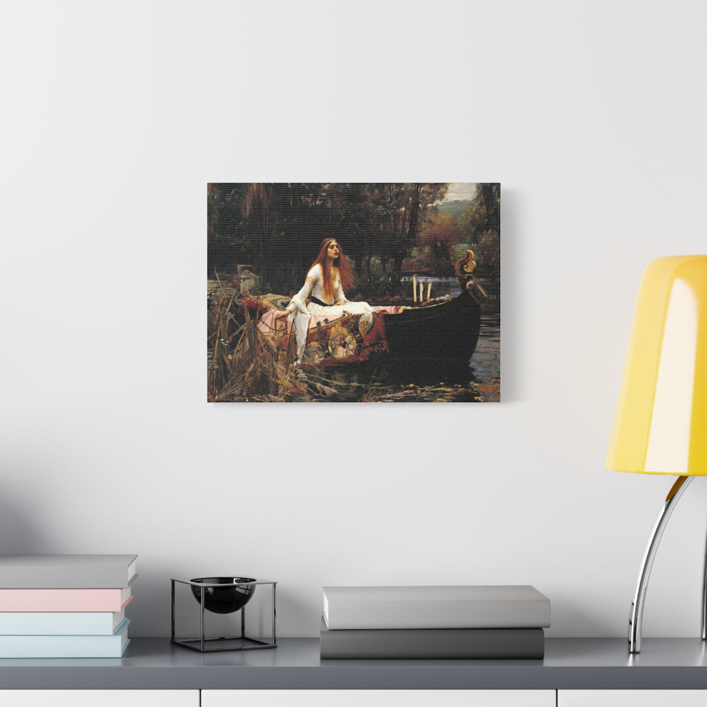 The Lady of Shalott by John William Waterhouse Matte Canvas Wall Art Print