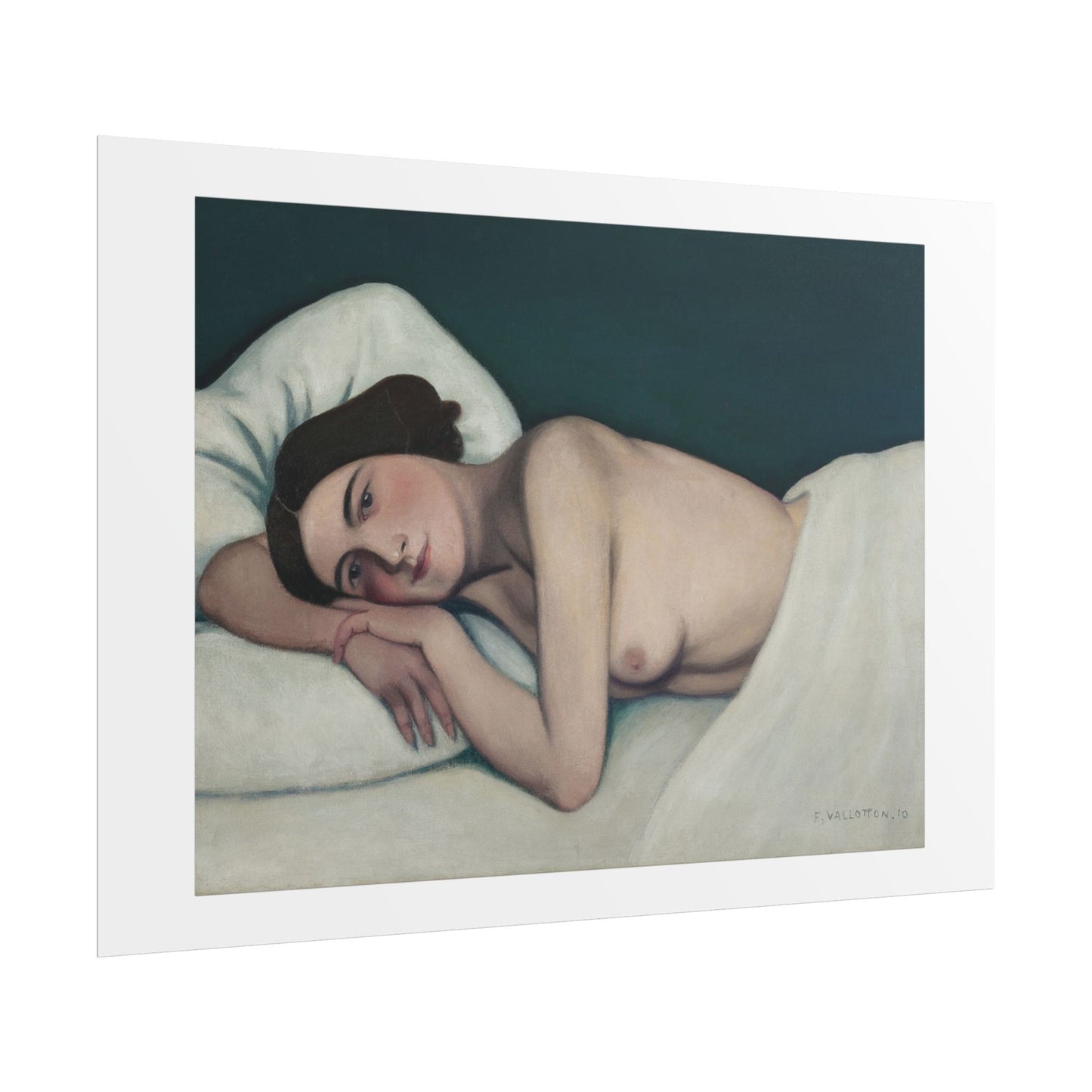 Nu au lit by Félix Vallotto  Wall Art Print