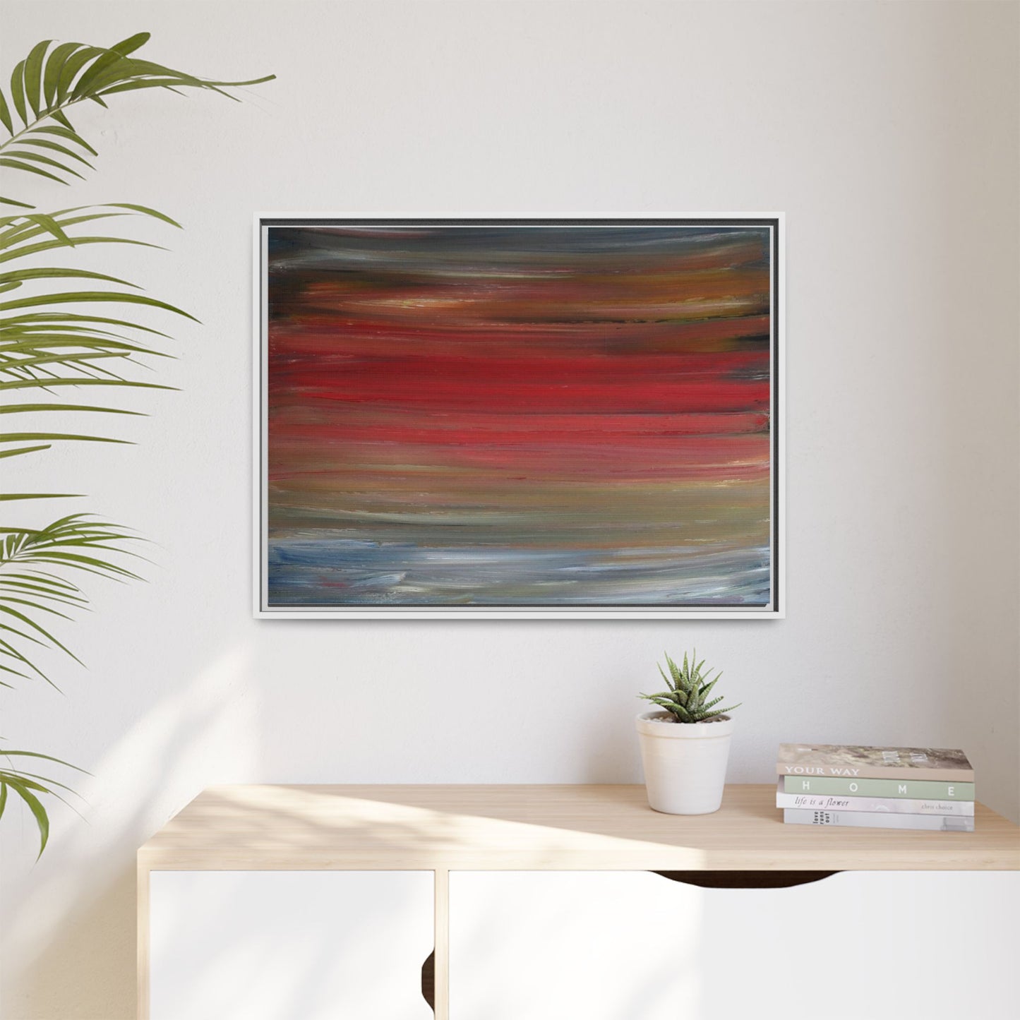 Misty morning by Norman Barrett Framed Matte Canvas Wall Art