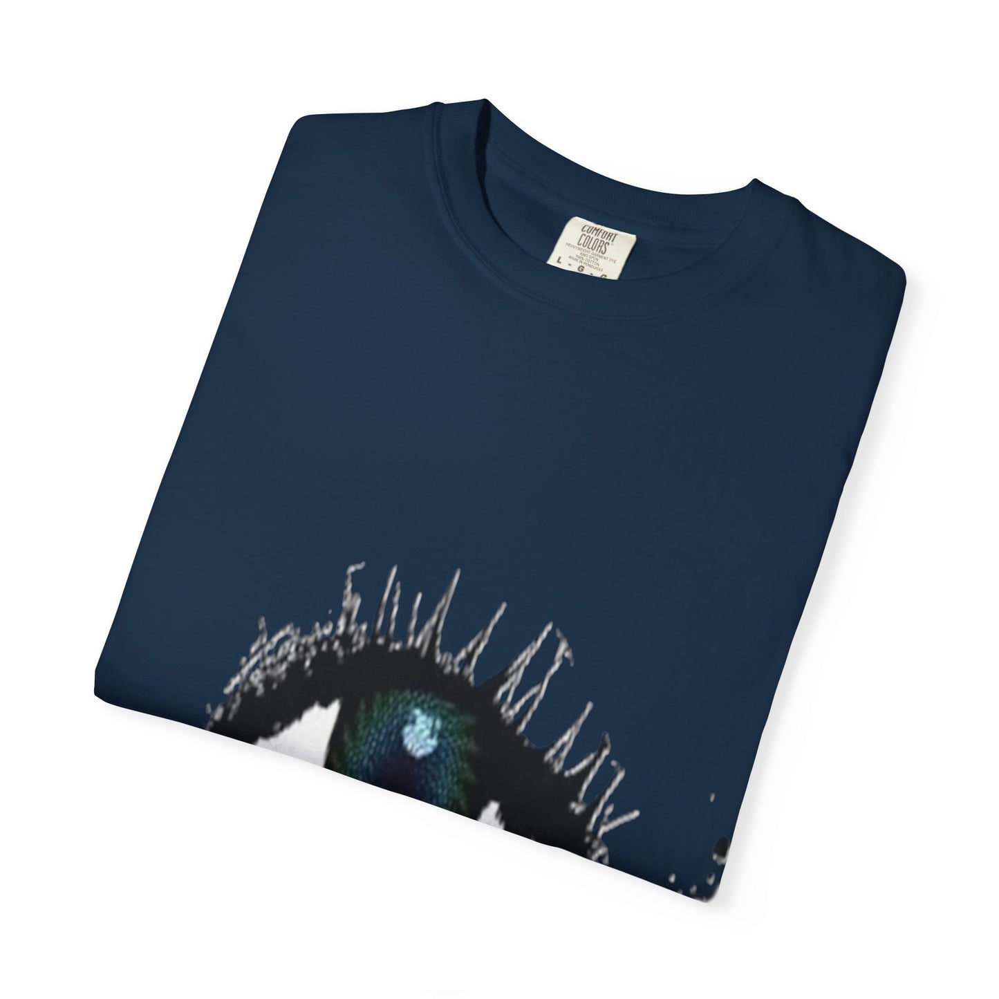 Eye Graphic T-Shirt — Blue Iris Grunge Art Tee