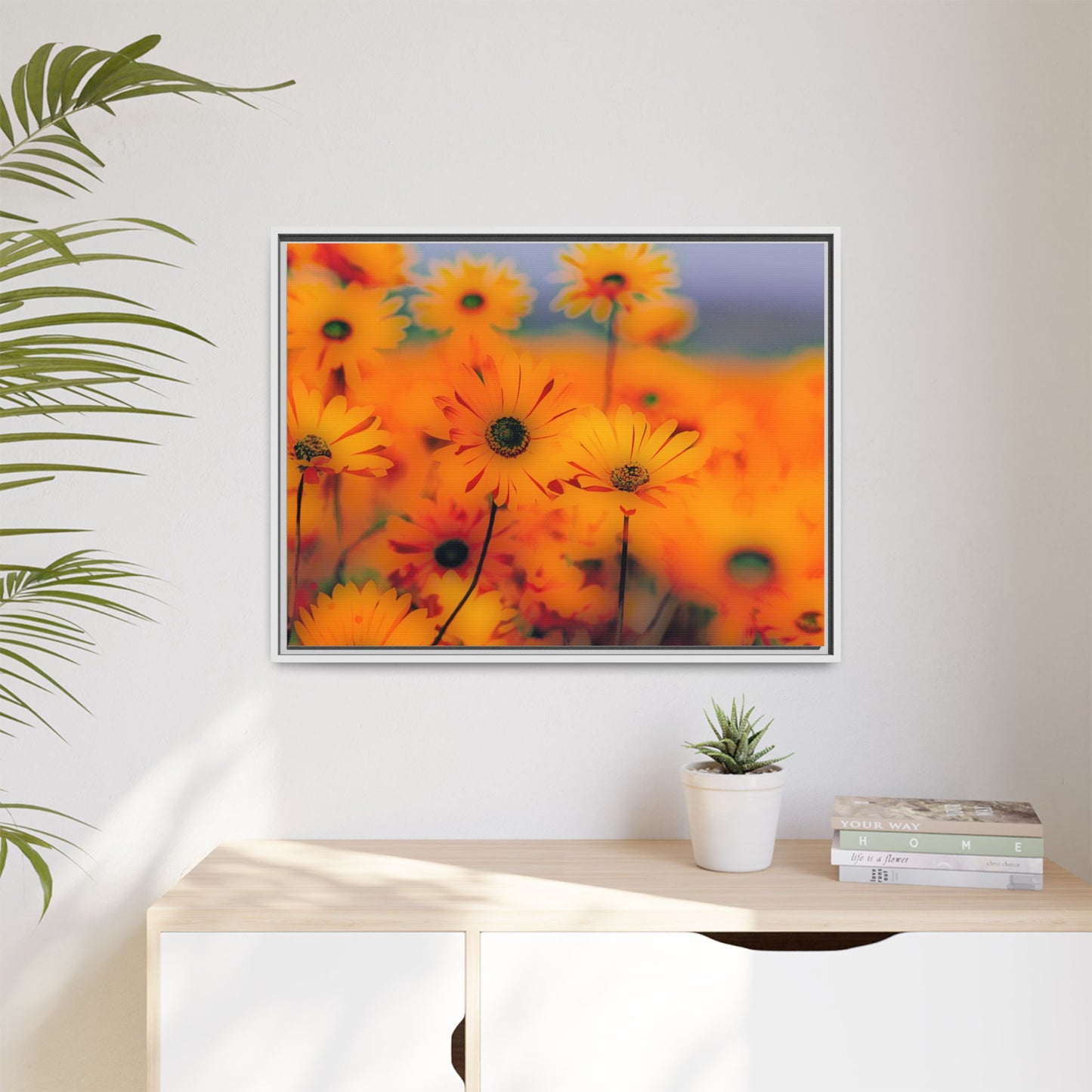 Bee Garden by Norman Barrett Framed Matte Canvas Wall Art Print