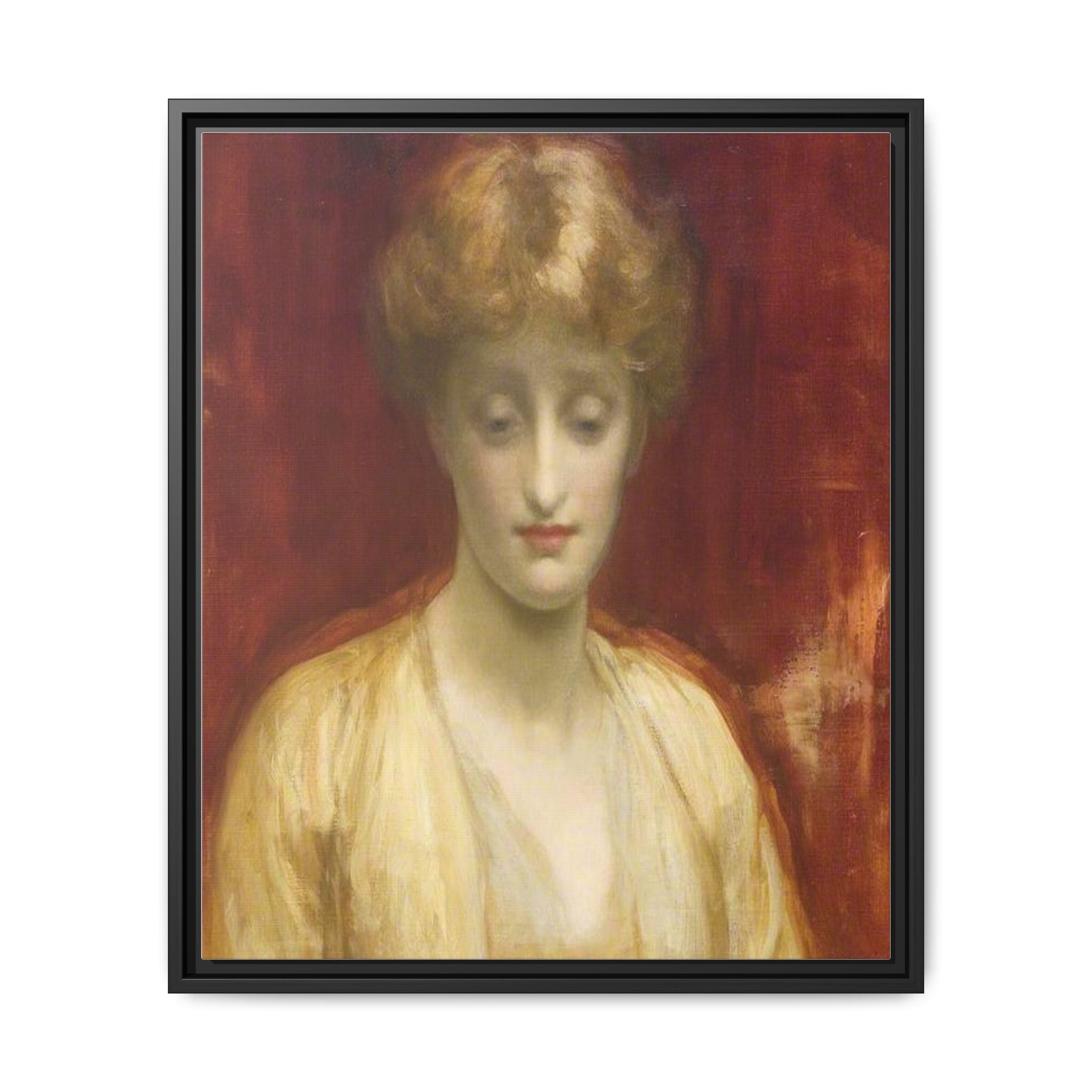 Mrs Williams by Lord Frederic Leighton Framed Matte Canvas Portrait Wall Art Print