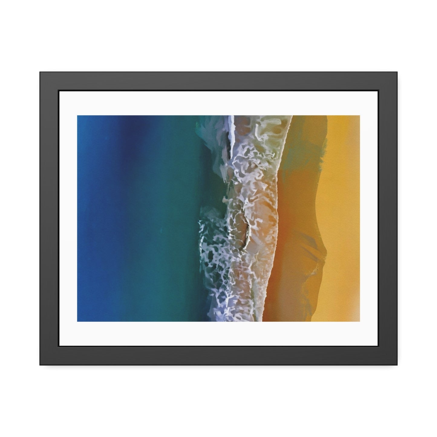 Coastal Waves Framed Poster — Beach Ocean Photography Wall Art
