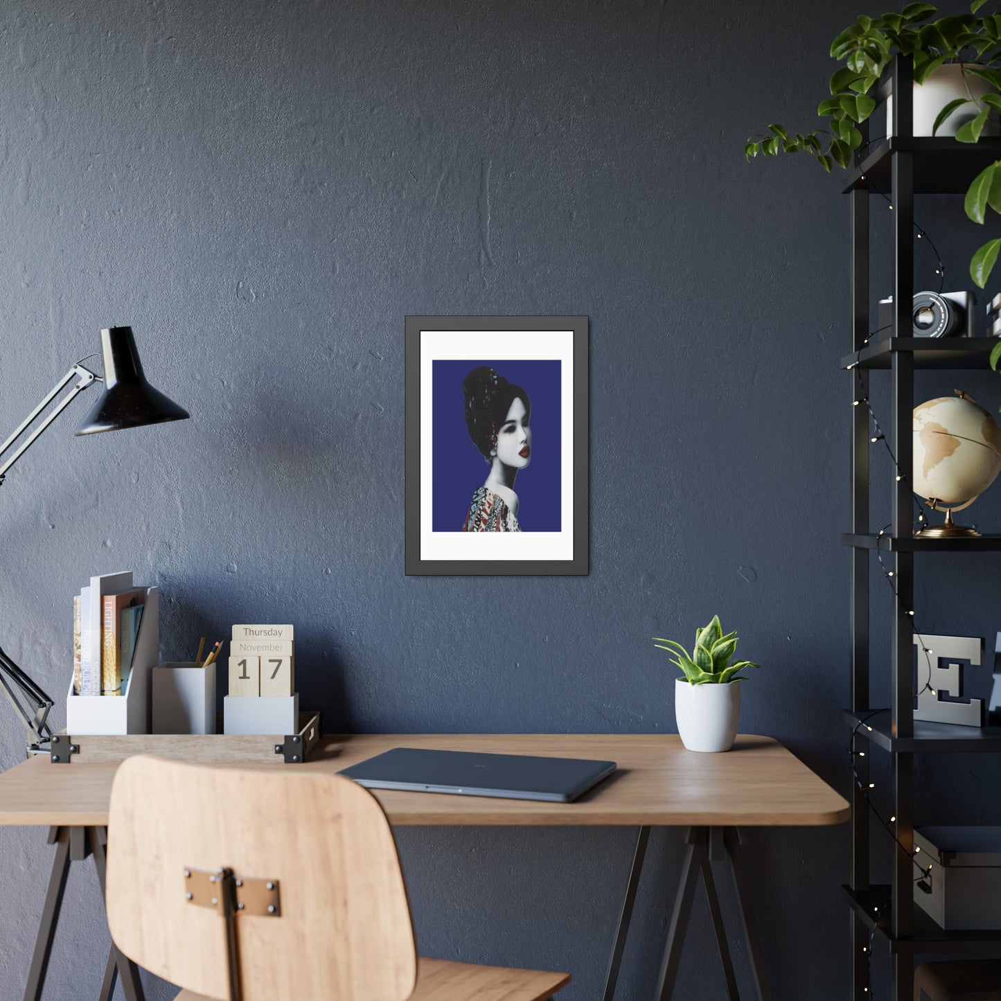 Geisha Portrait - Framed Paper Posters