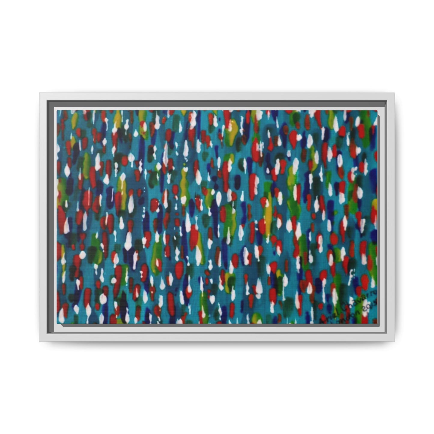 Colours Of The Soul Reflecting On Water by Ariel Chavarro Avila Matte Canvas Framed Art