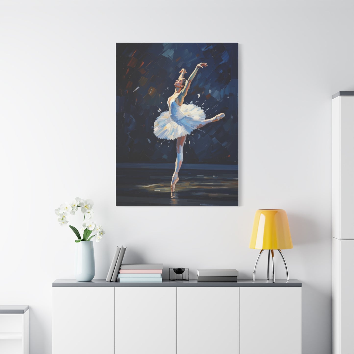 Ballerina Dance Matte Canvas Wall Art — Stretched 1.25"