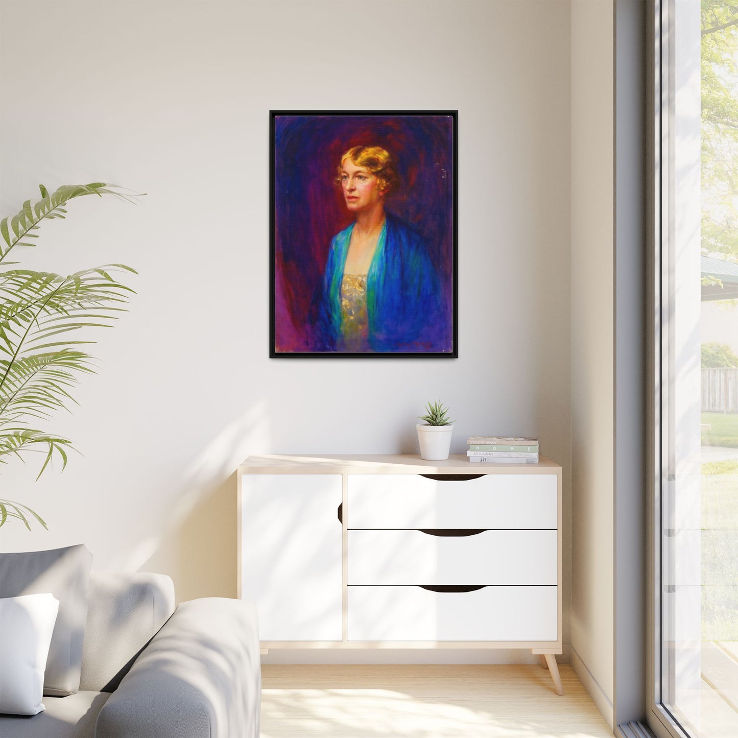 Matte Canvas Portrait , Framed (Multi-color)