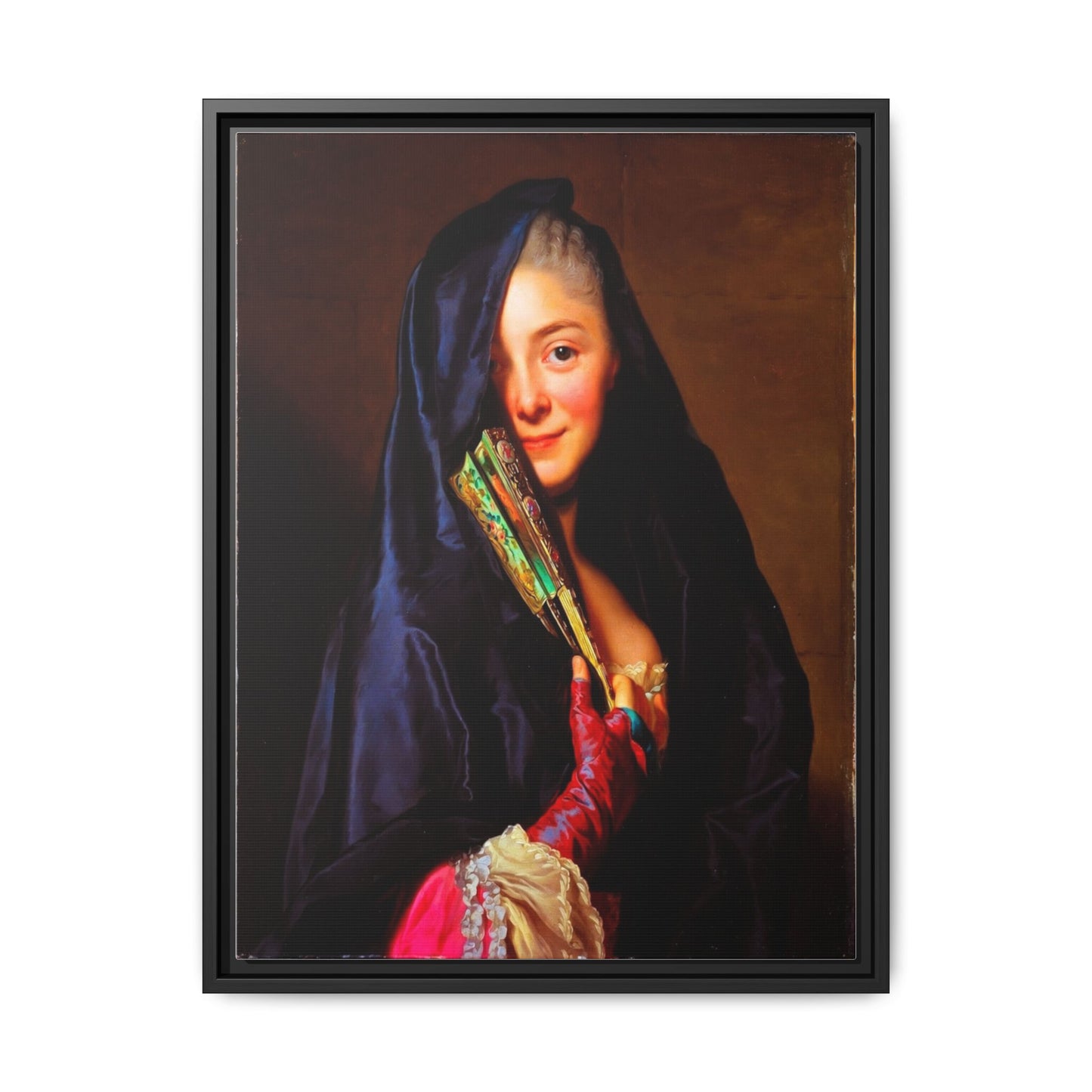Framed Matte Canvas Wall Art — Classical Portrait Print