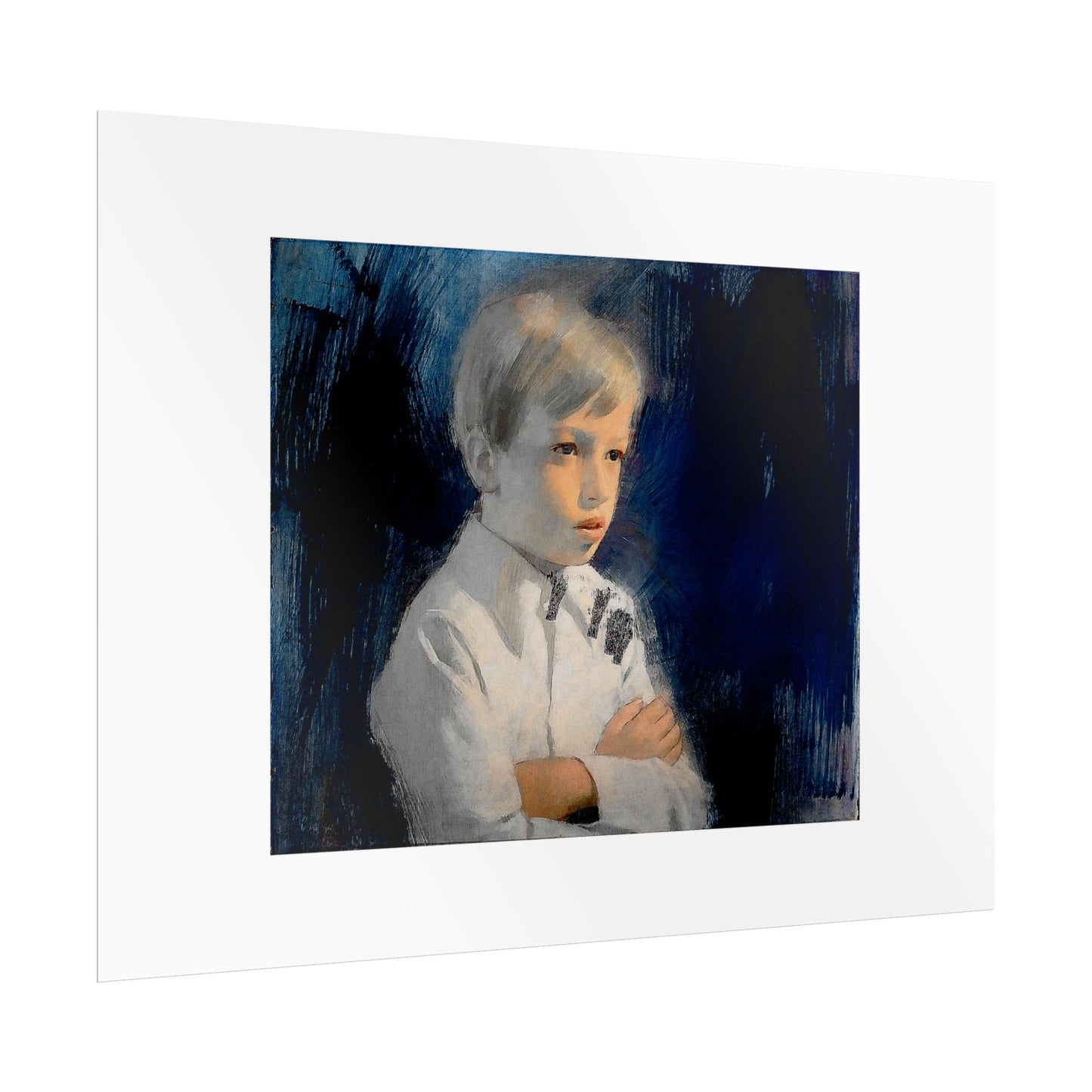 Painting of boy by Unknown Artist Wall Art Print