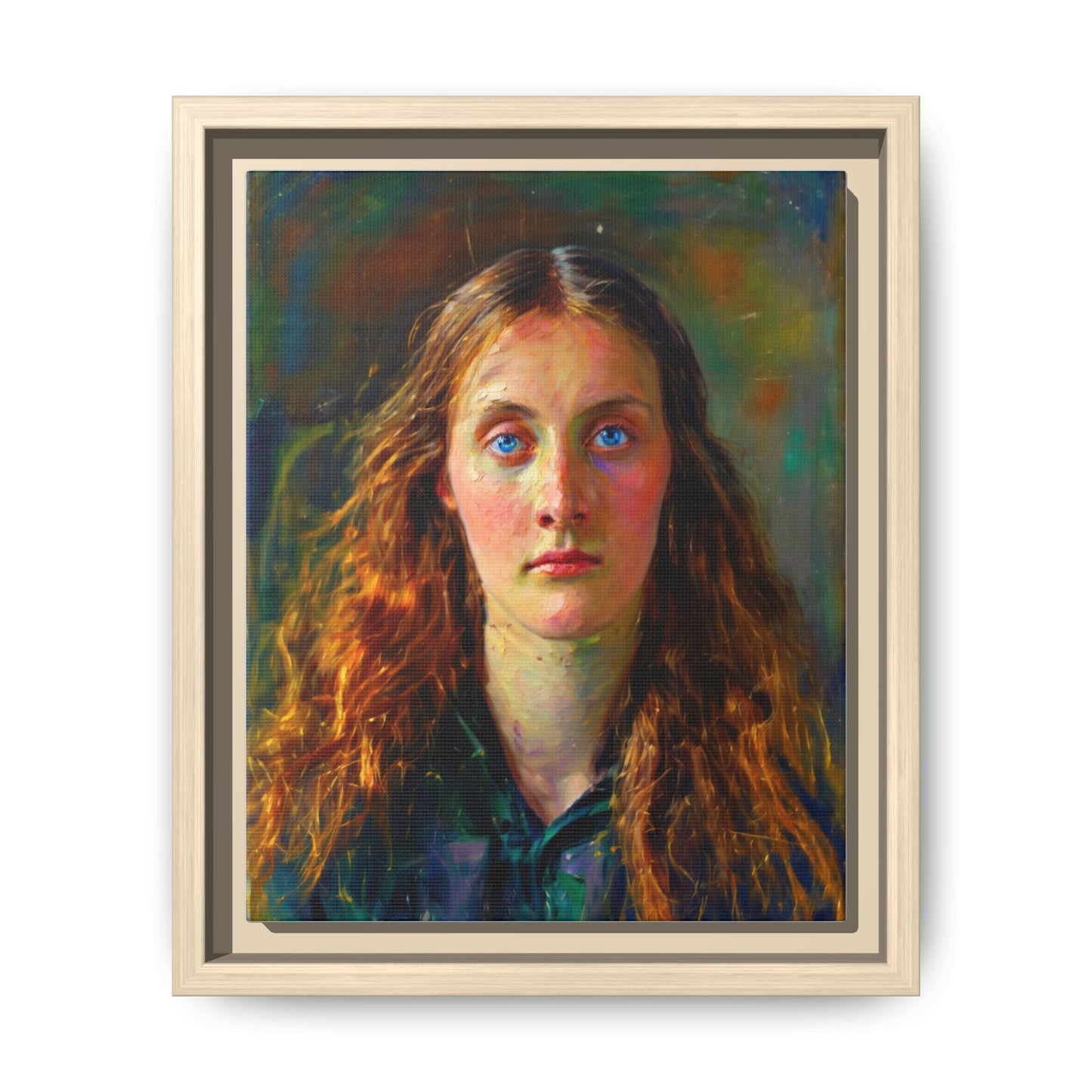 Framed Matte Canvas Print — Vintage Portrait Art