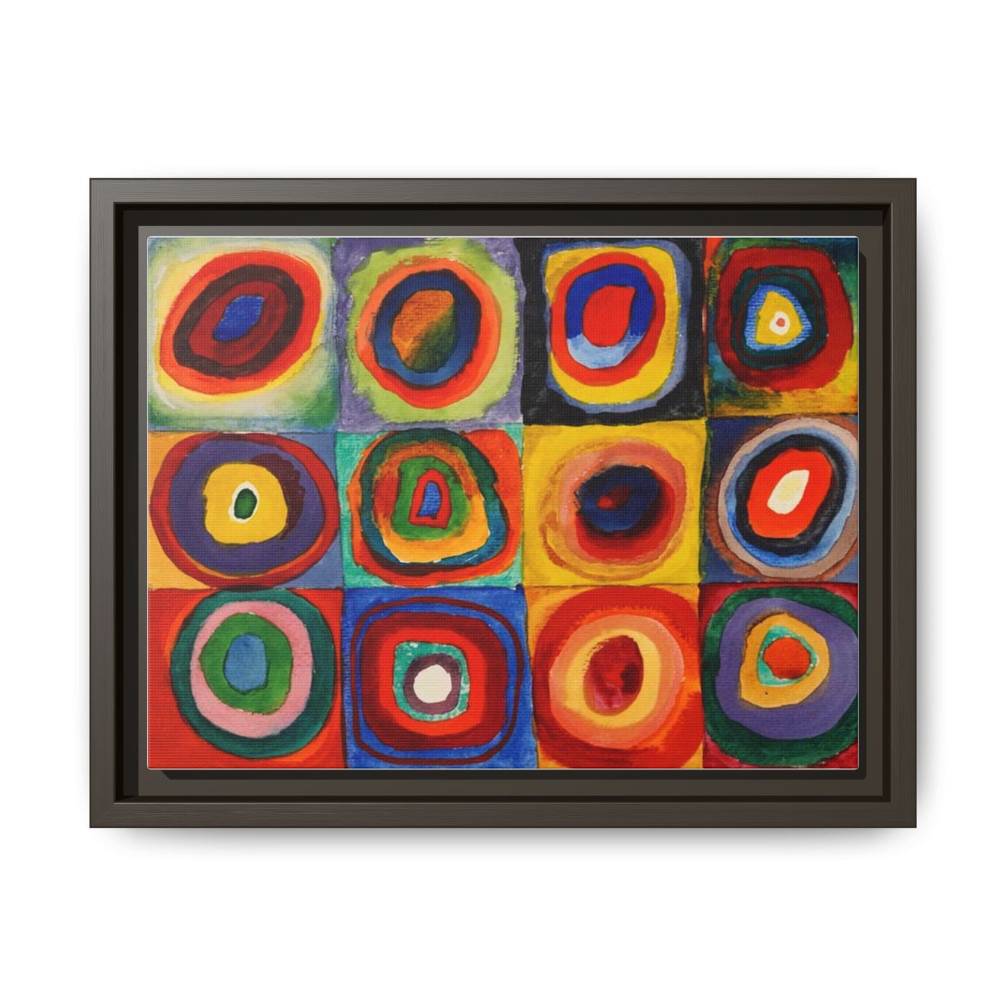 Colour Study, Squares with Concentric Circles by Vassily Kandinsky Framed Abstract Canvas Print