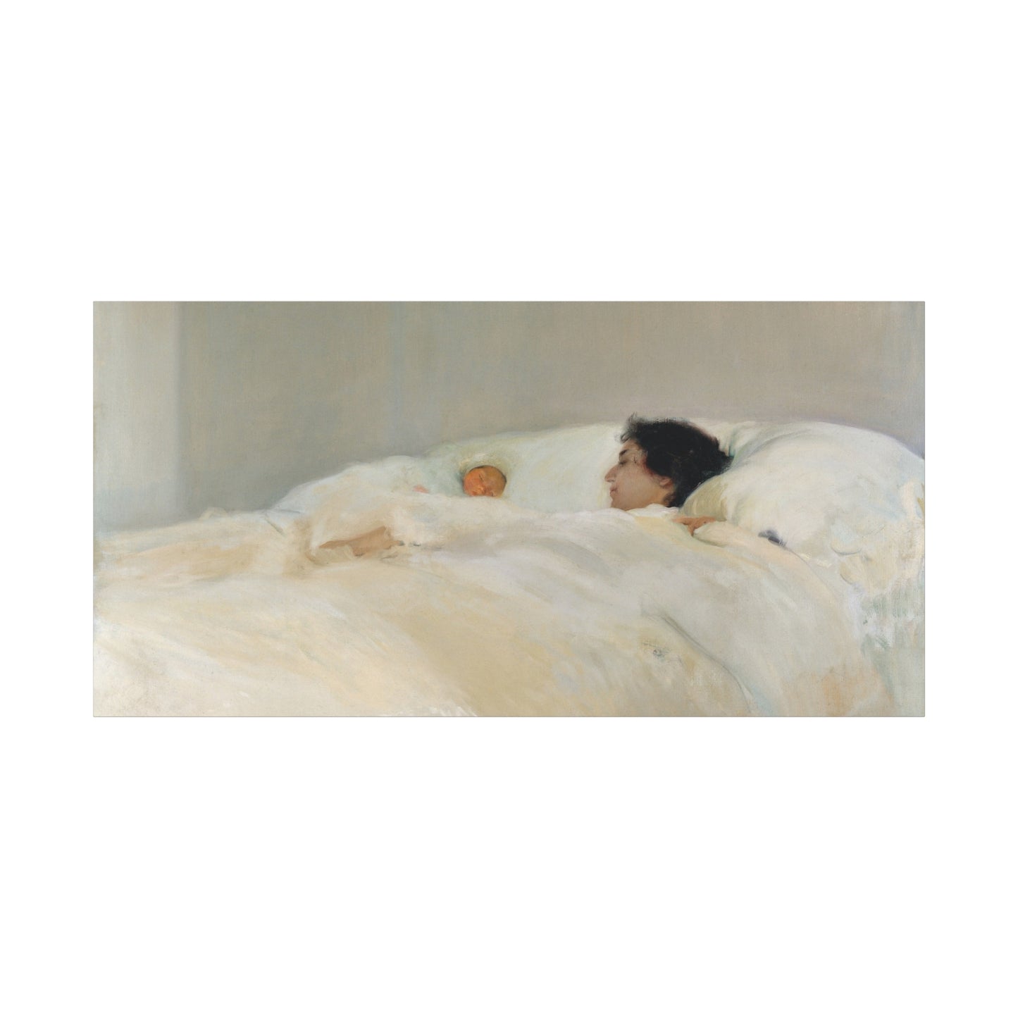 Mother by Joaquin Sorolla y Bastida Art Canvas Print — Serene Nursery Wall Decor