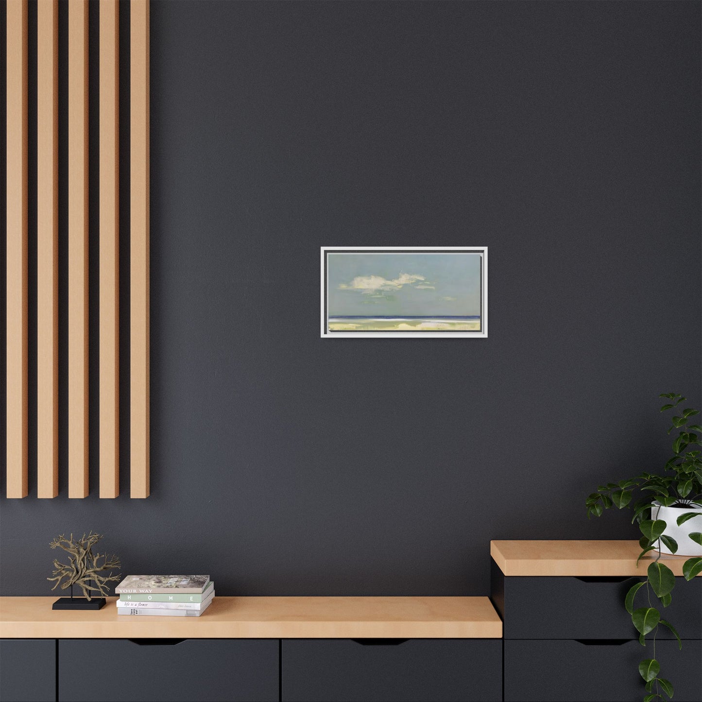 Coastal Calm Matte Canvas Framed Wall Art