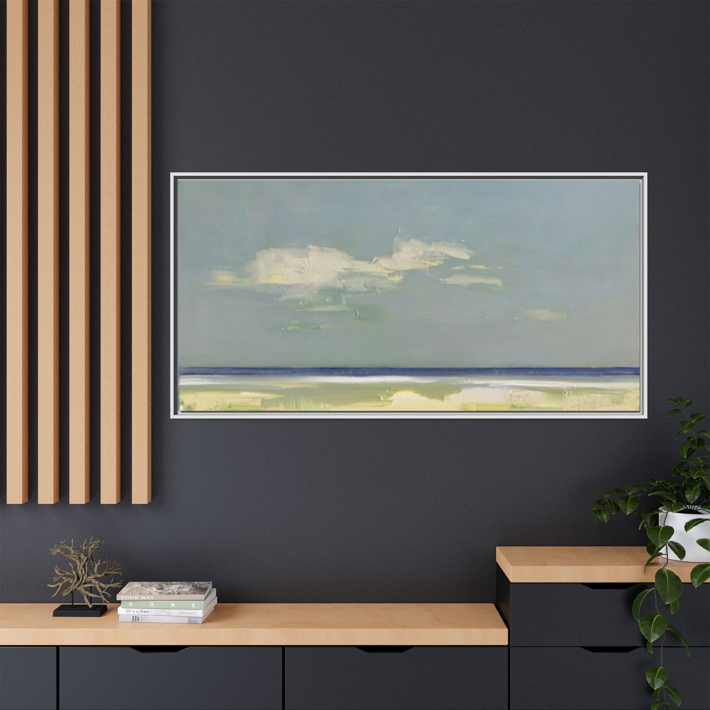 Coastal Calm Matte Canvas Framed Wall Art