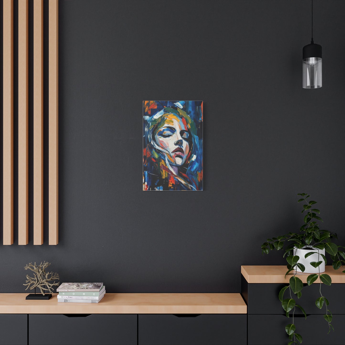Abstract Colorful Woman Portrait Canvas