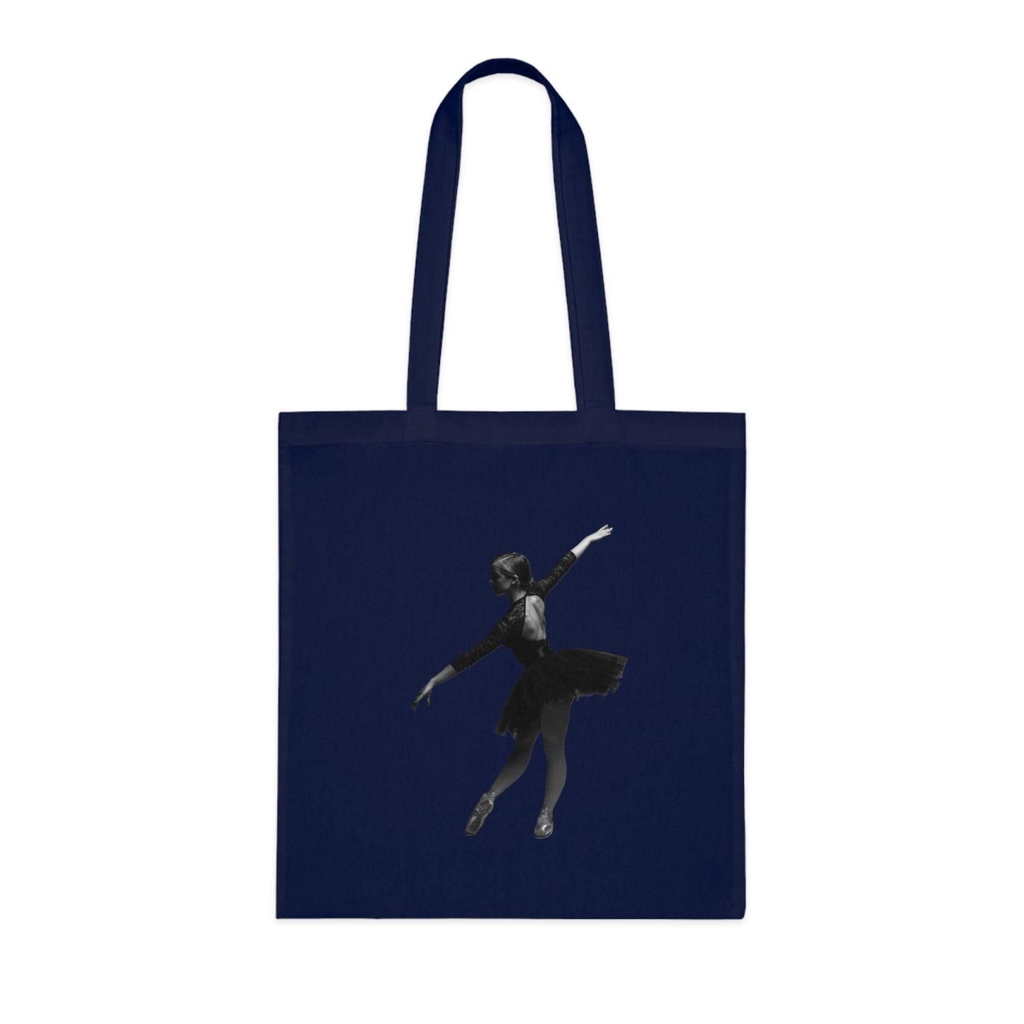 Ballet Silhouette Cotton Tote — Dancer Tote Bag for Ballet Lovers