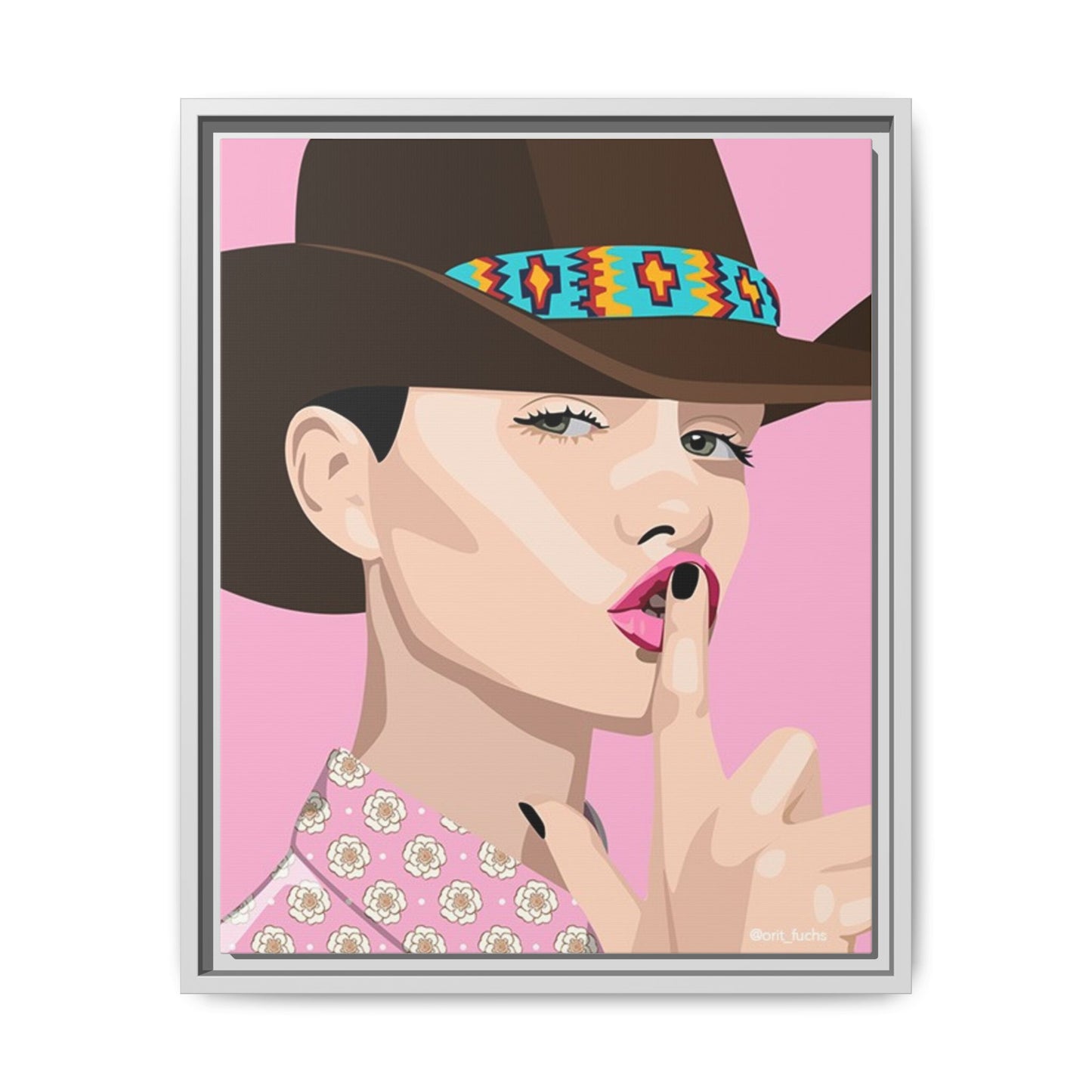 Vivid 63 by Orit Fuchs Matte Framed Canvas Wall Art