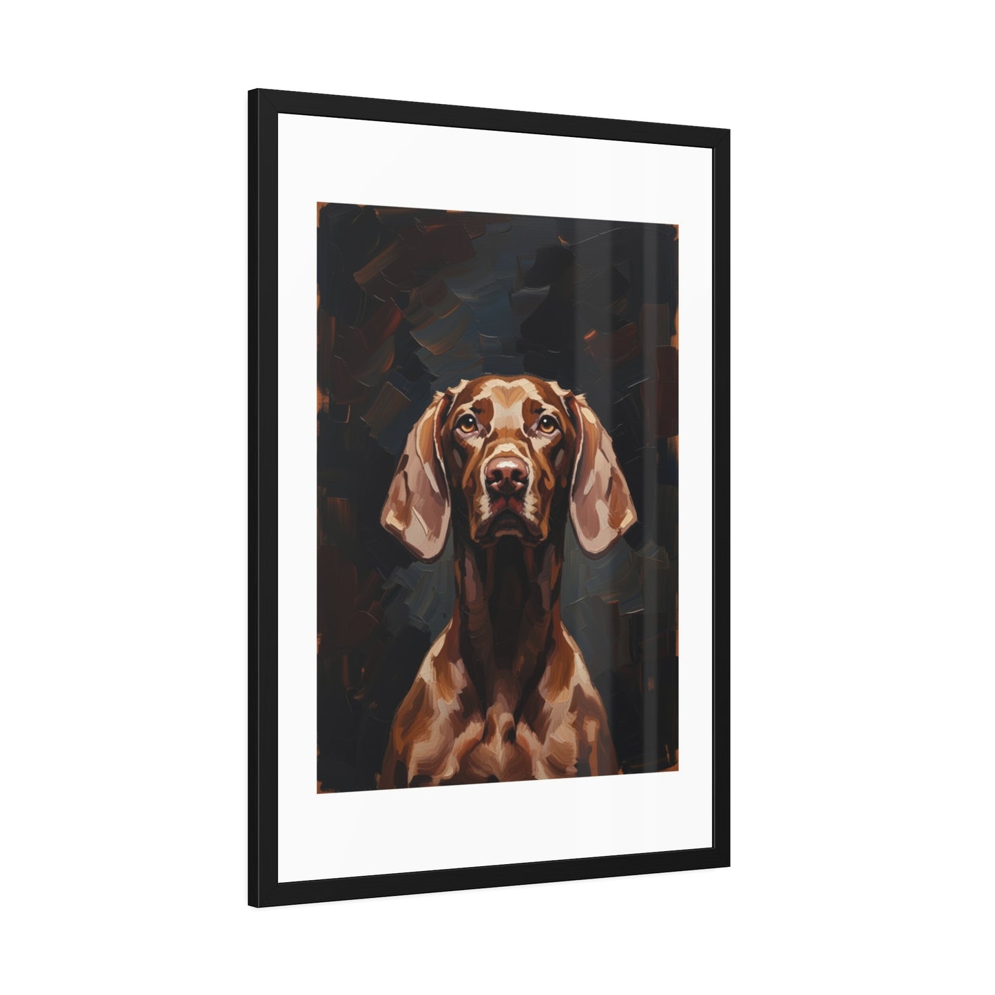 Chocolate Vizsla Dog Framed Paper Posters