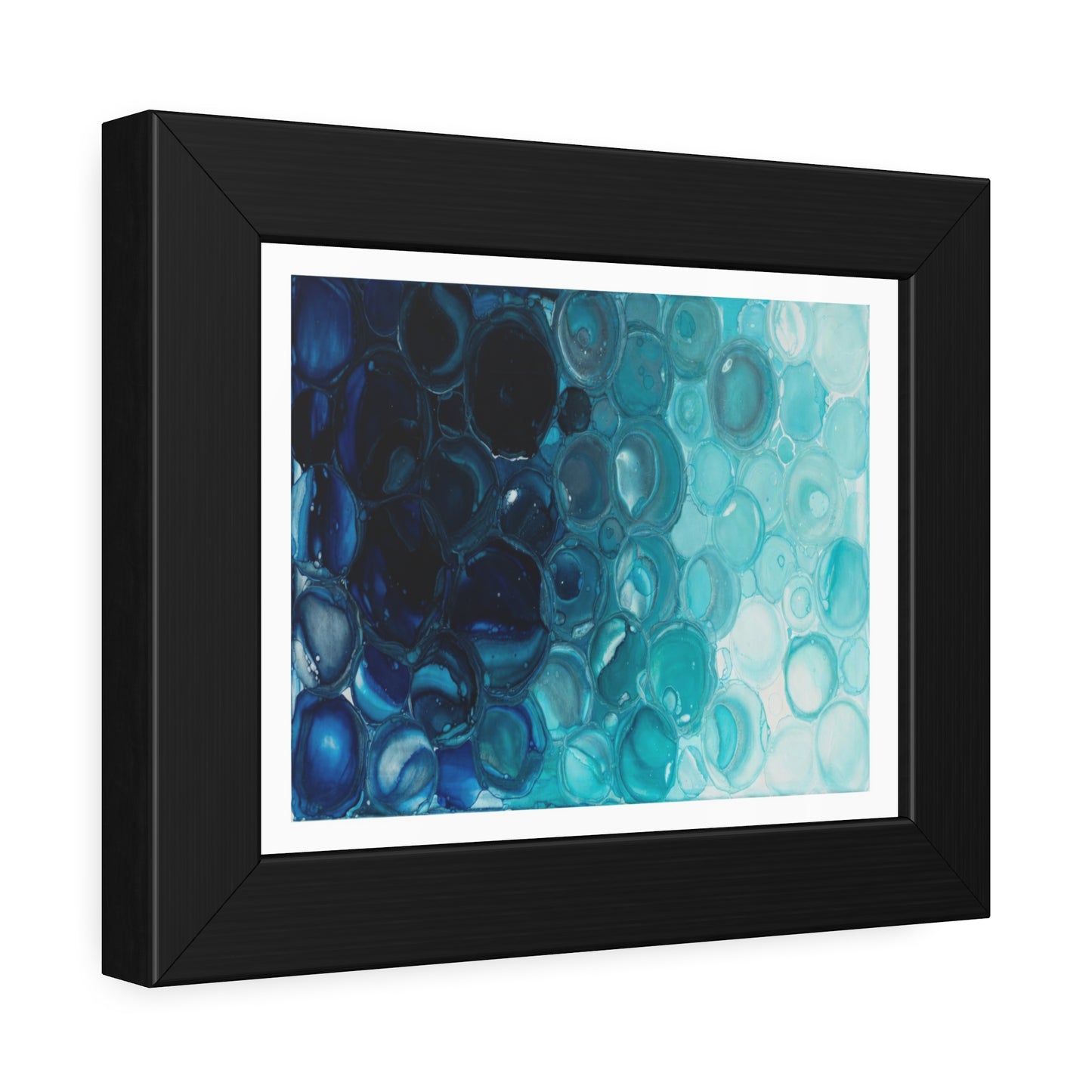 Abstract Ocean Blue Framed Poster