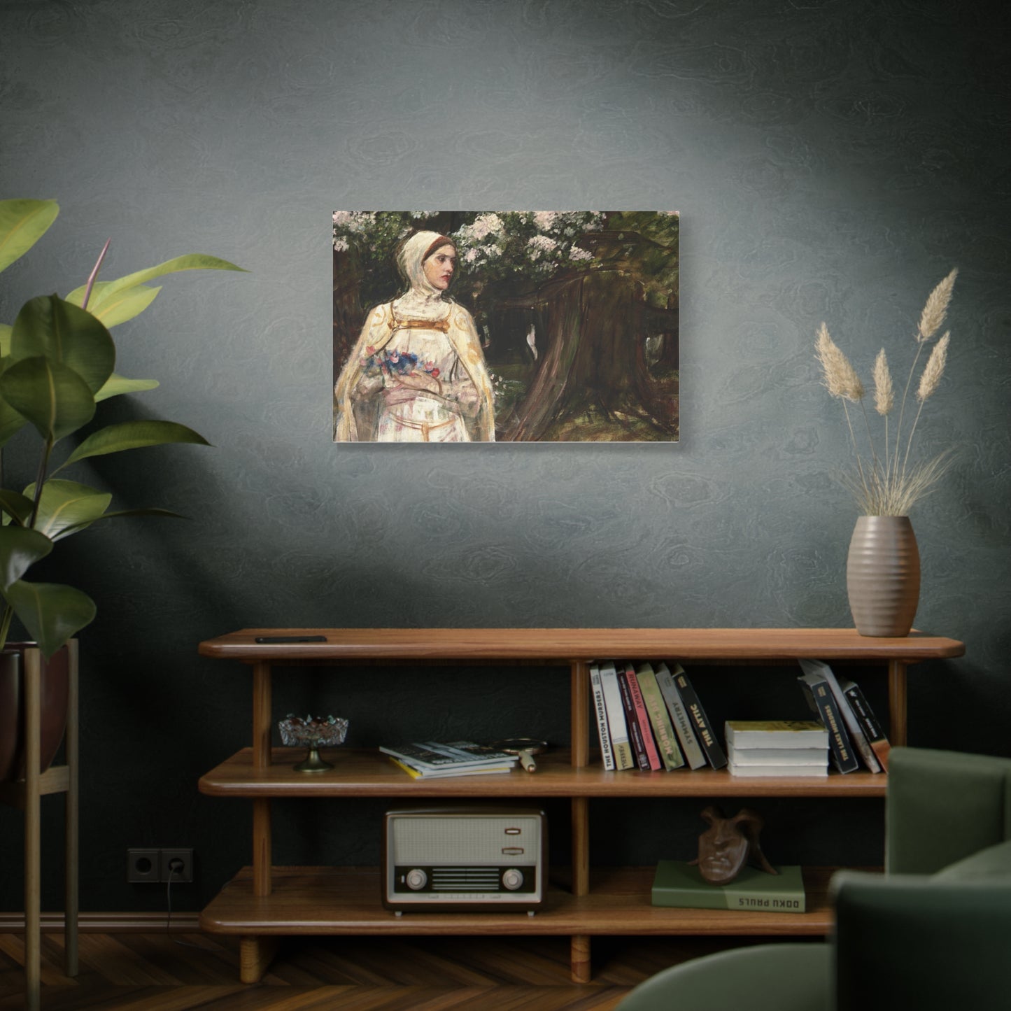 Matilda (formerly called Beatrice) by John William Waterhouse Matte Canvas Wall Art Print