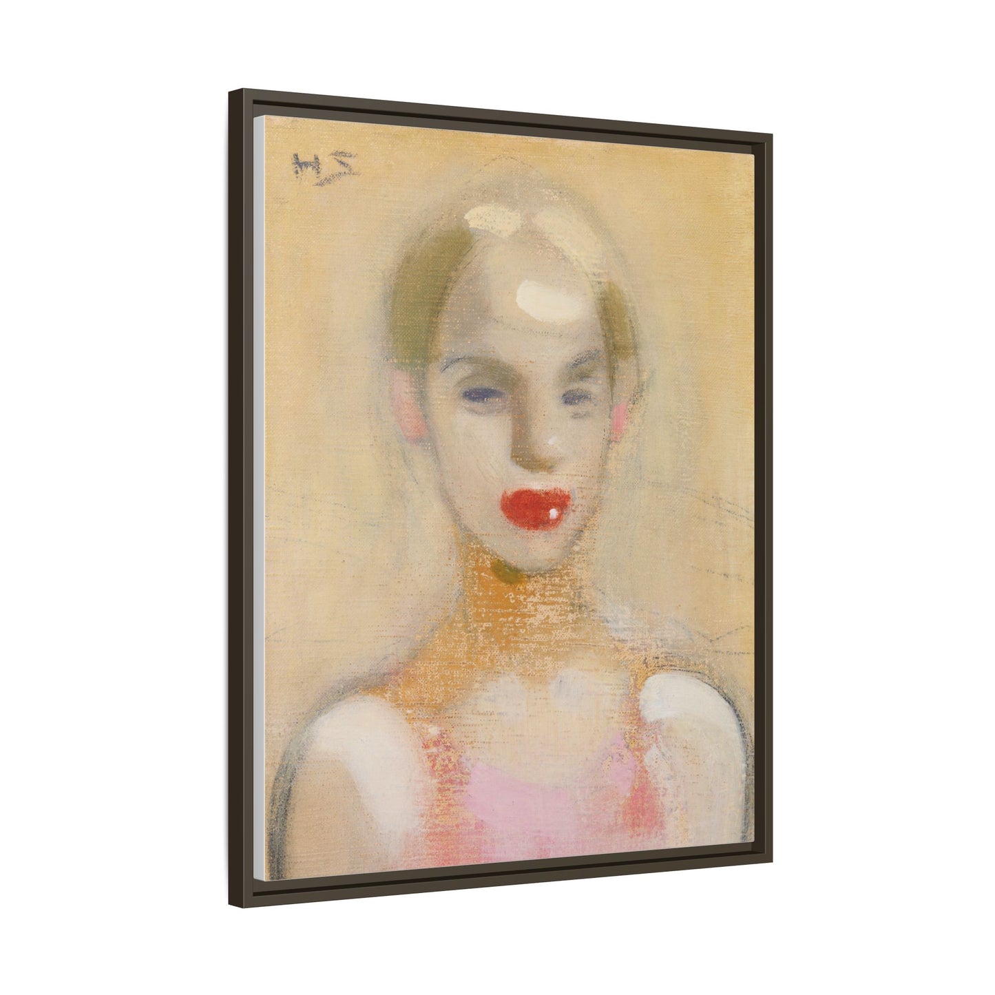 Circus Girl by Helene Schjerfbeck Framed Matte Canvas Portrait Art Print